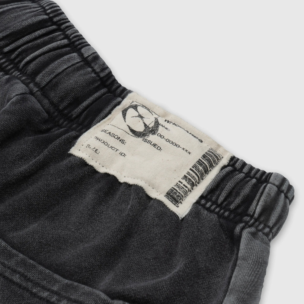 ID Patch Washed Shorts Black