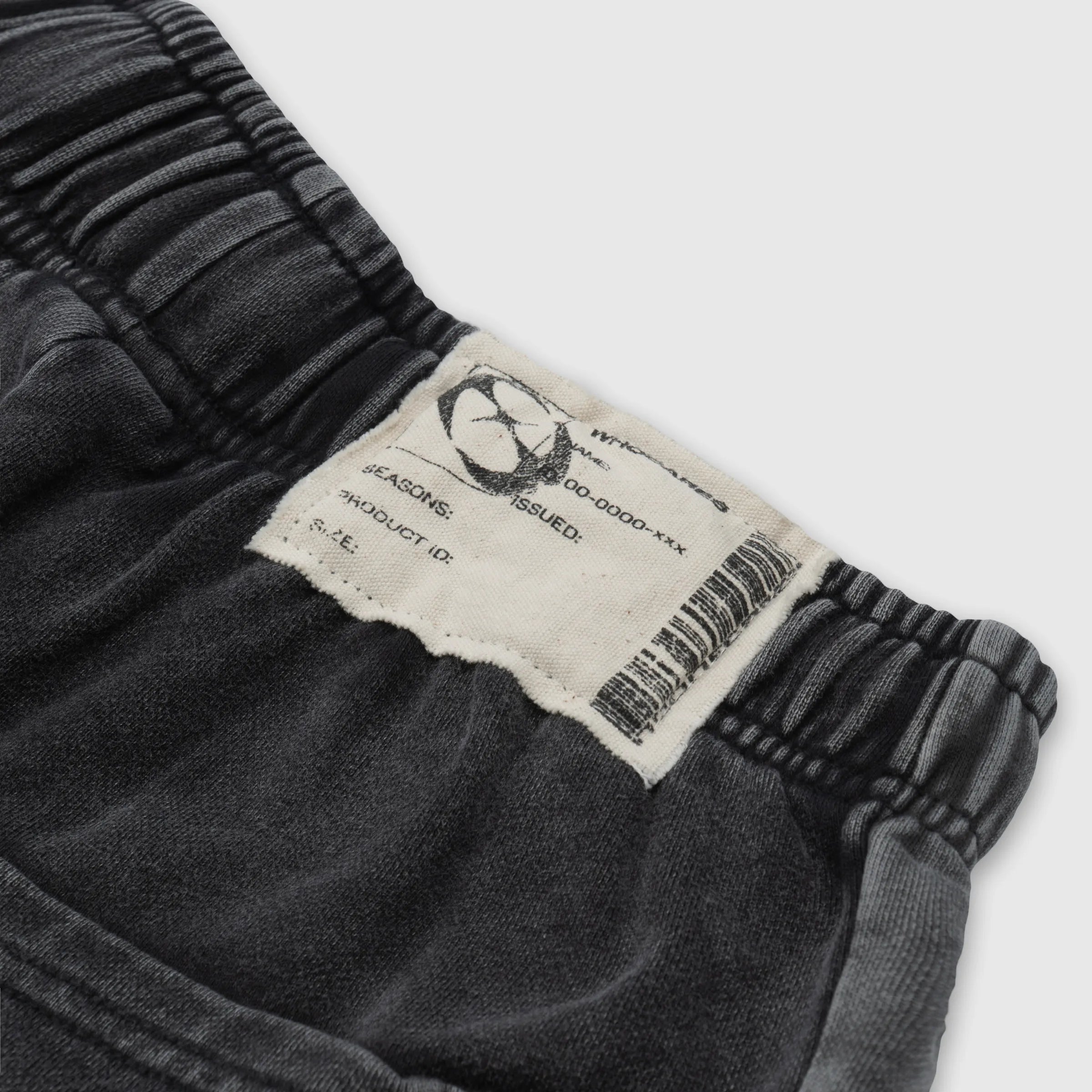ID Patch Washed Shorts Black