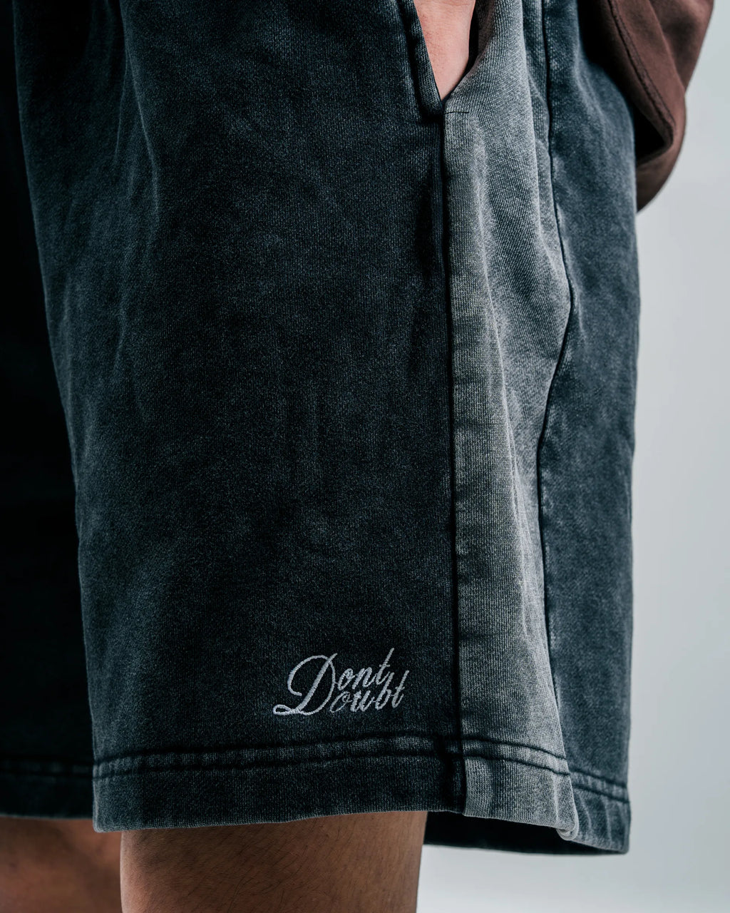ID Patch Washed Shorts Black