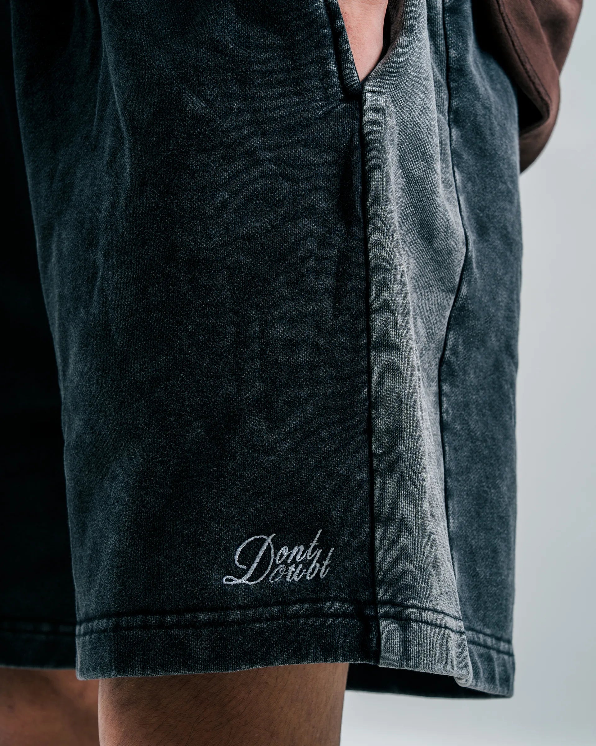 ID Patch Washed Shorts Black