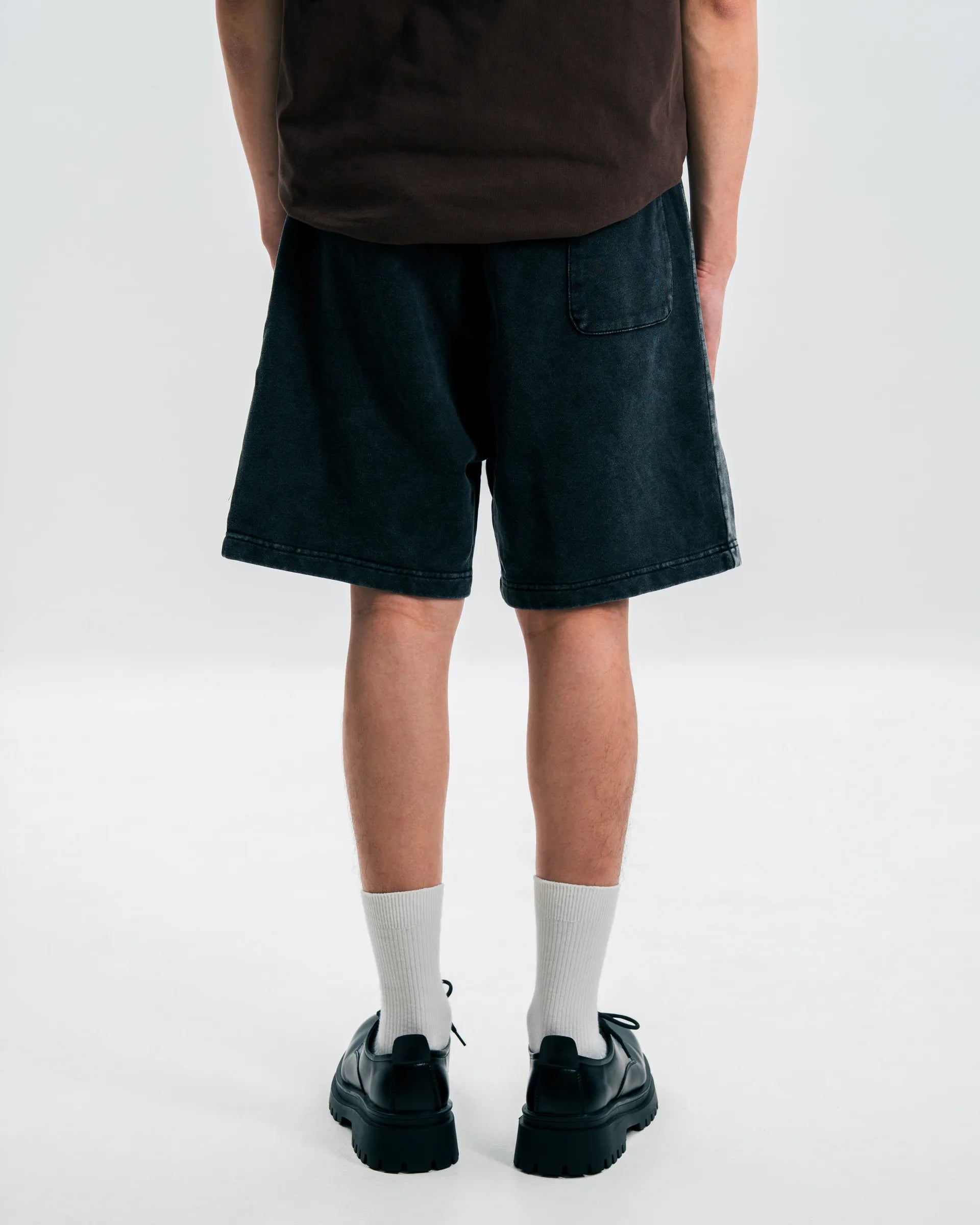 ID Patch Washed Shorts Black
