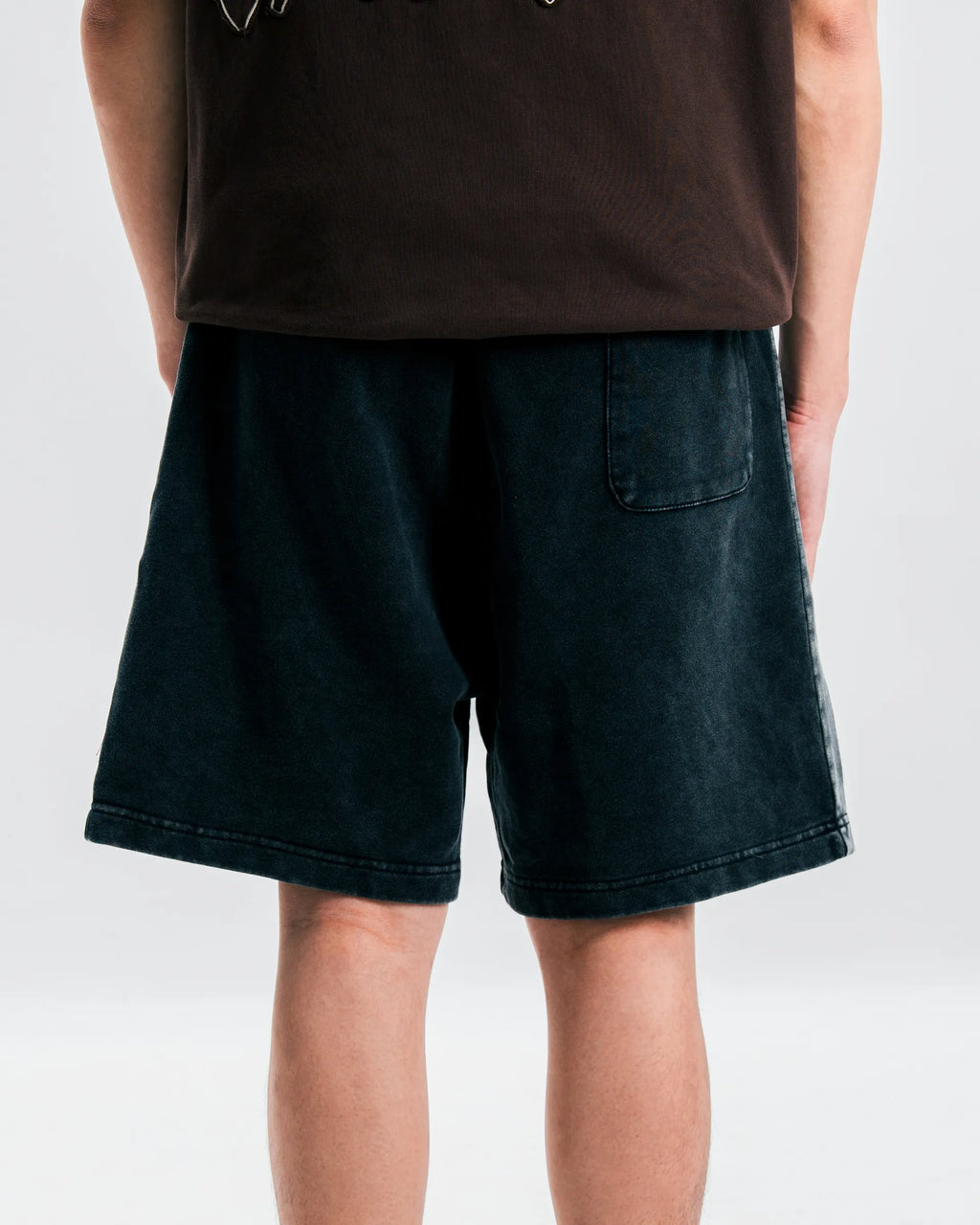 ID Patch Washed Shorts Black