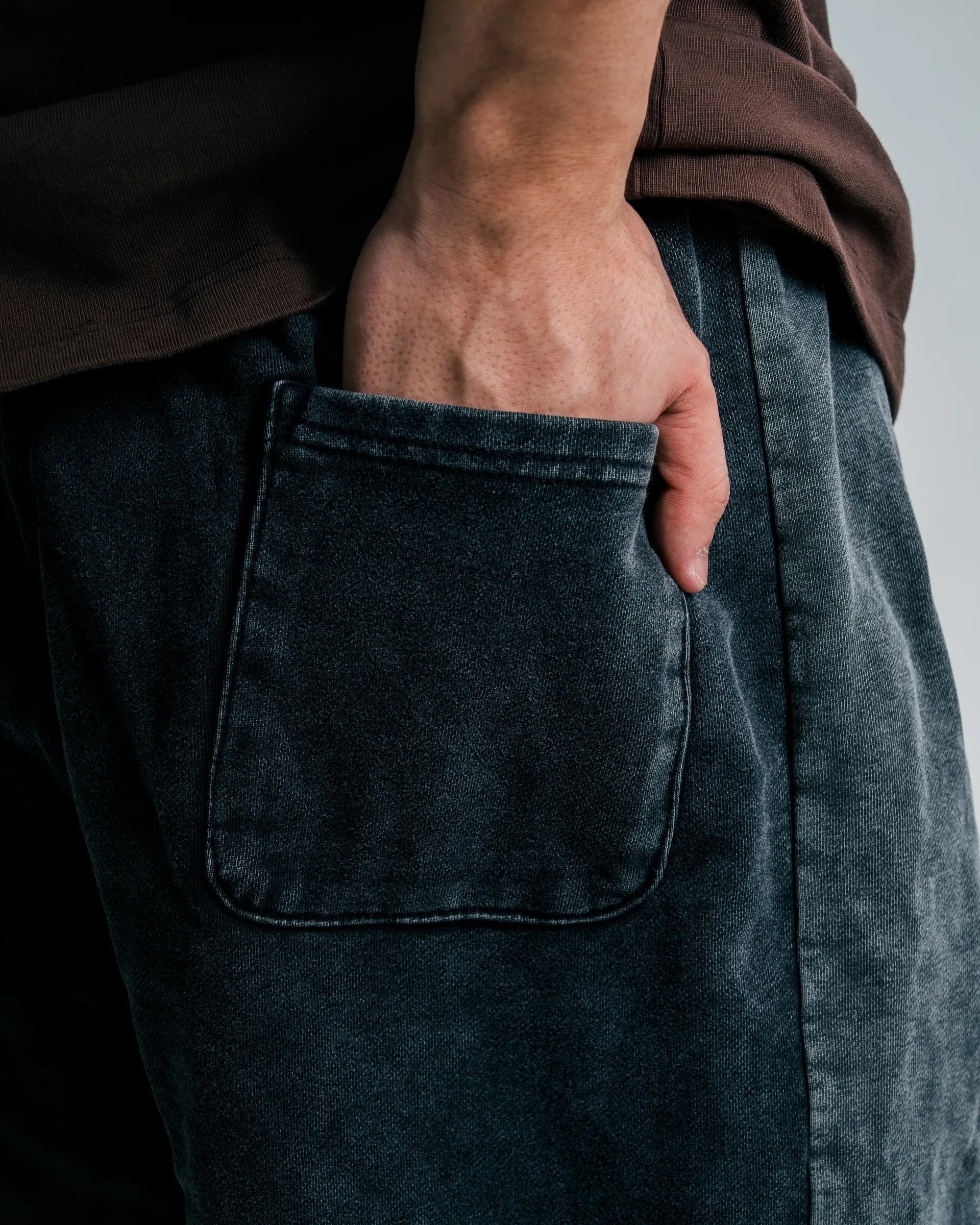 ID Patch Washed Shorts Black