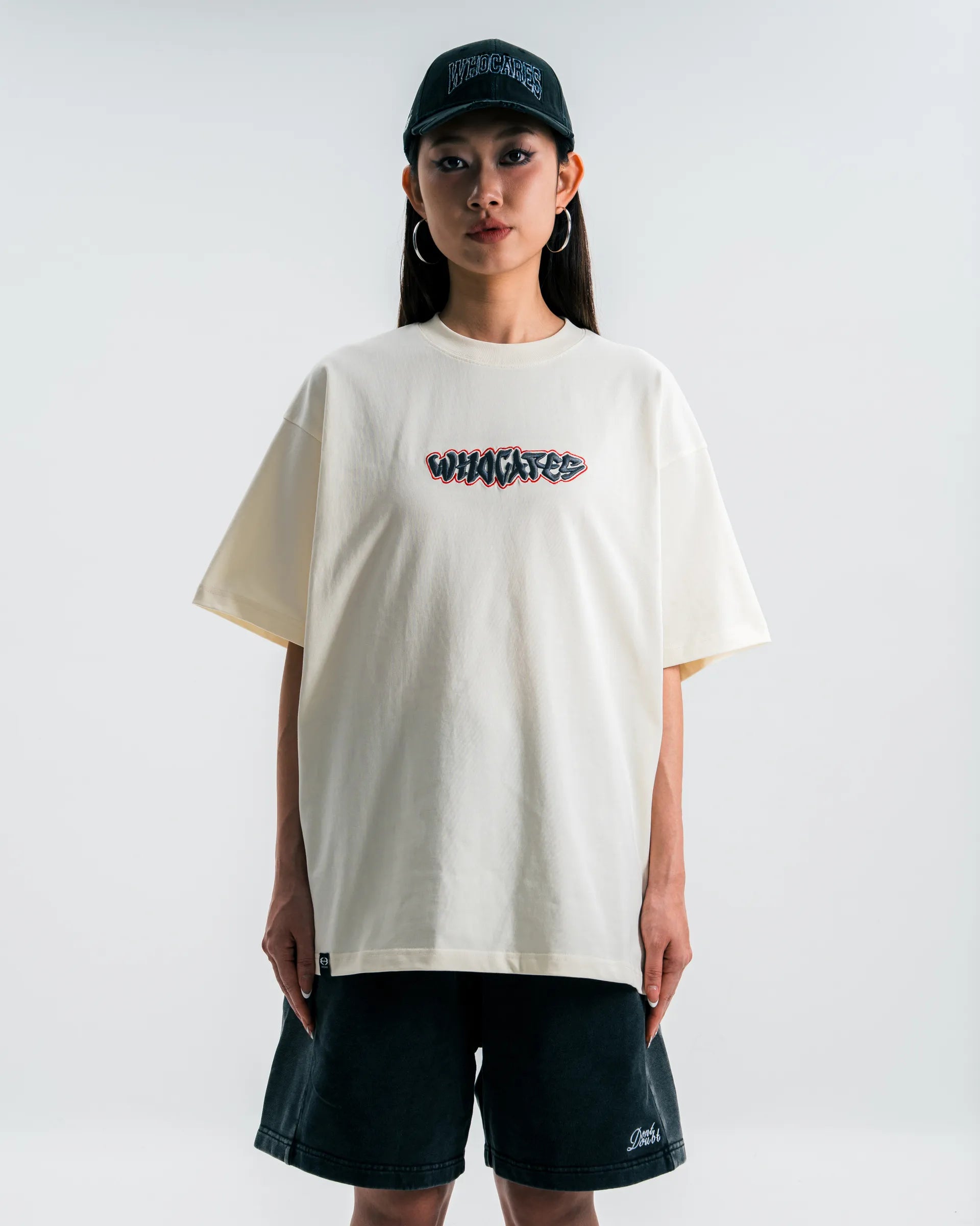 All In Embroidery Tee Beige