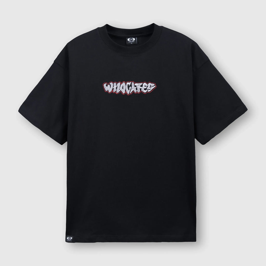 All In Embroidery Tee Black