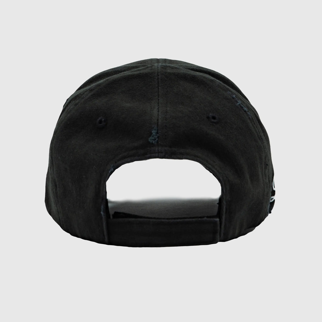 Distressed Logo Cap Black
