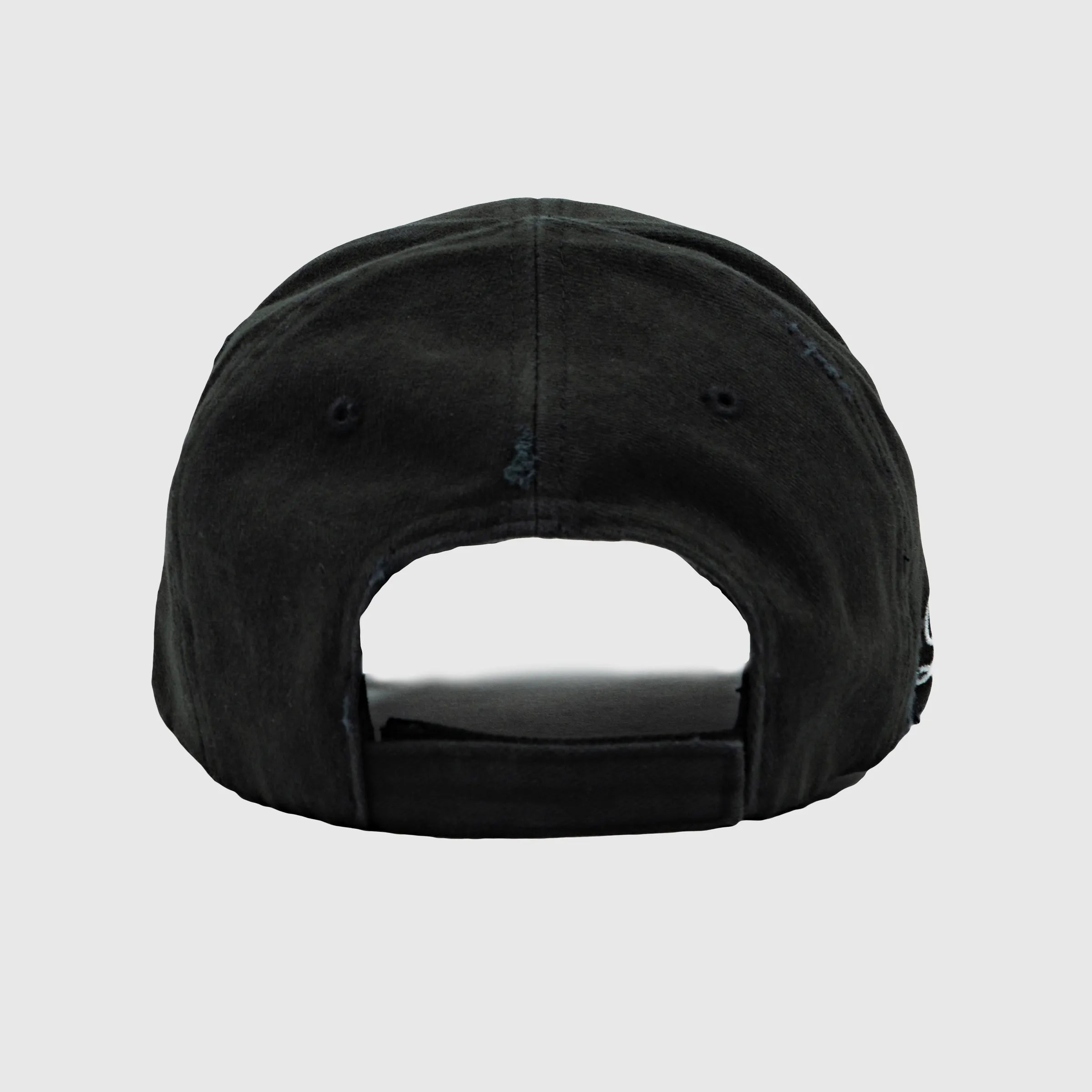 Distressed Logo Cap Black