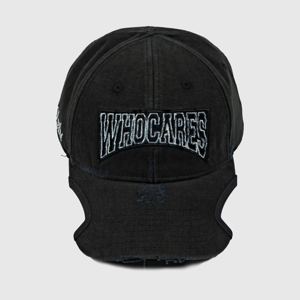 Distressed Logo Cap Black