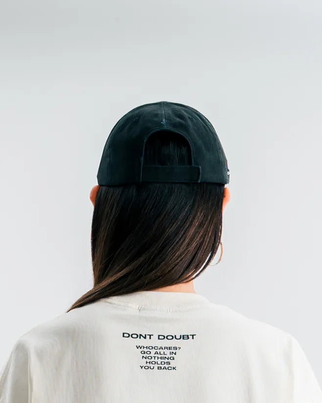 Distressed Logo Cap Black