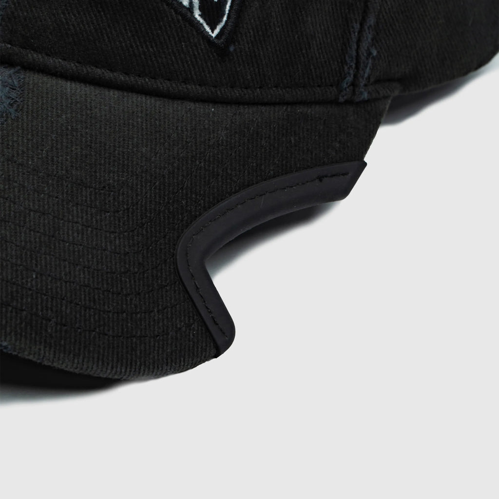 Distressed Logo Cap Black