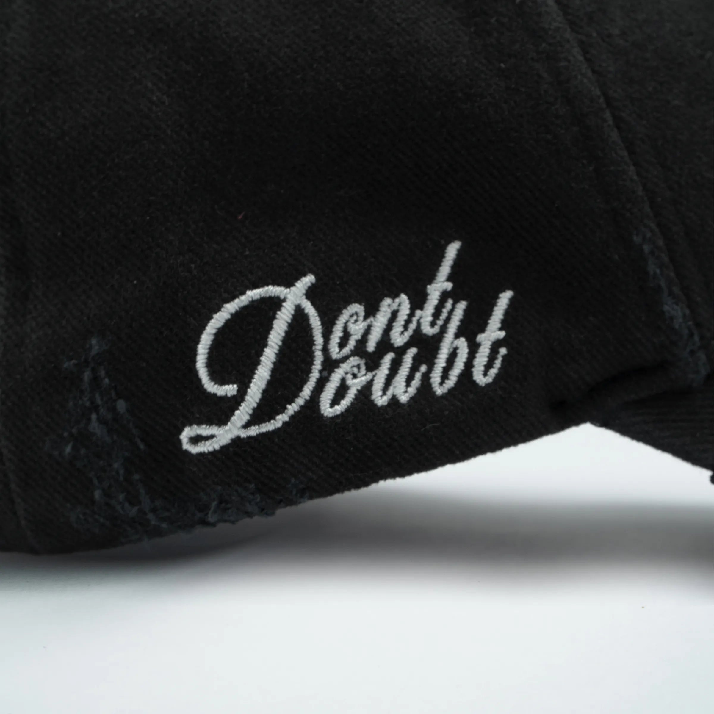 Distressed Logo Cap Black