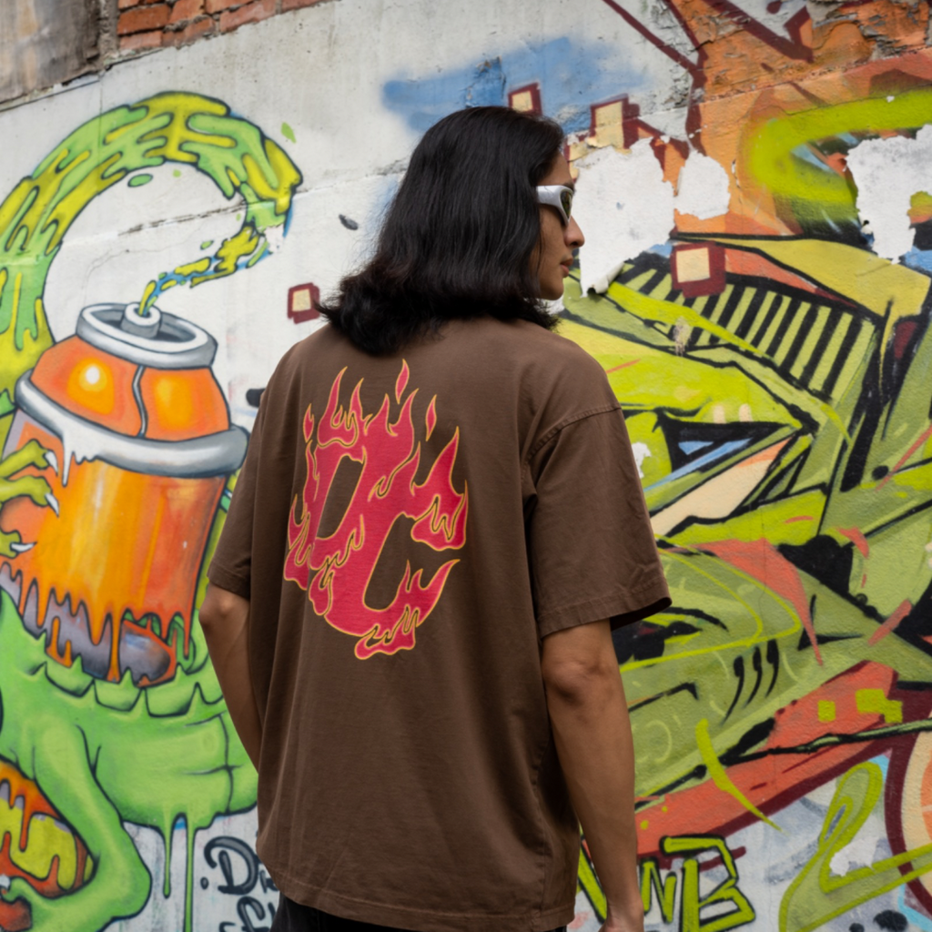Flame Oversize Dyed Tee