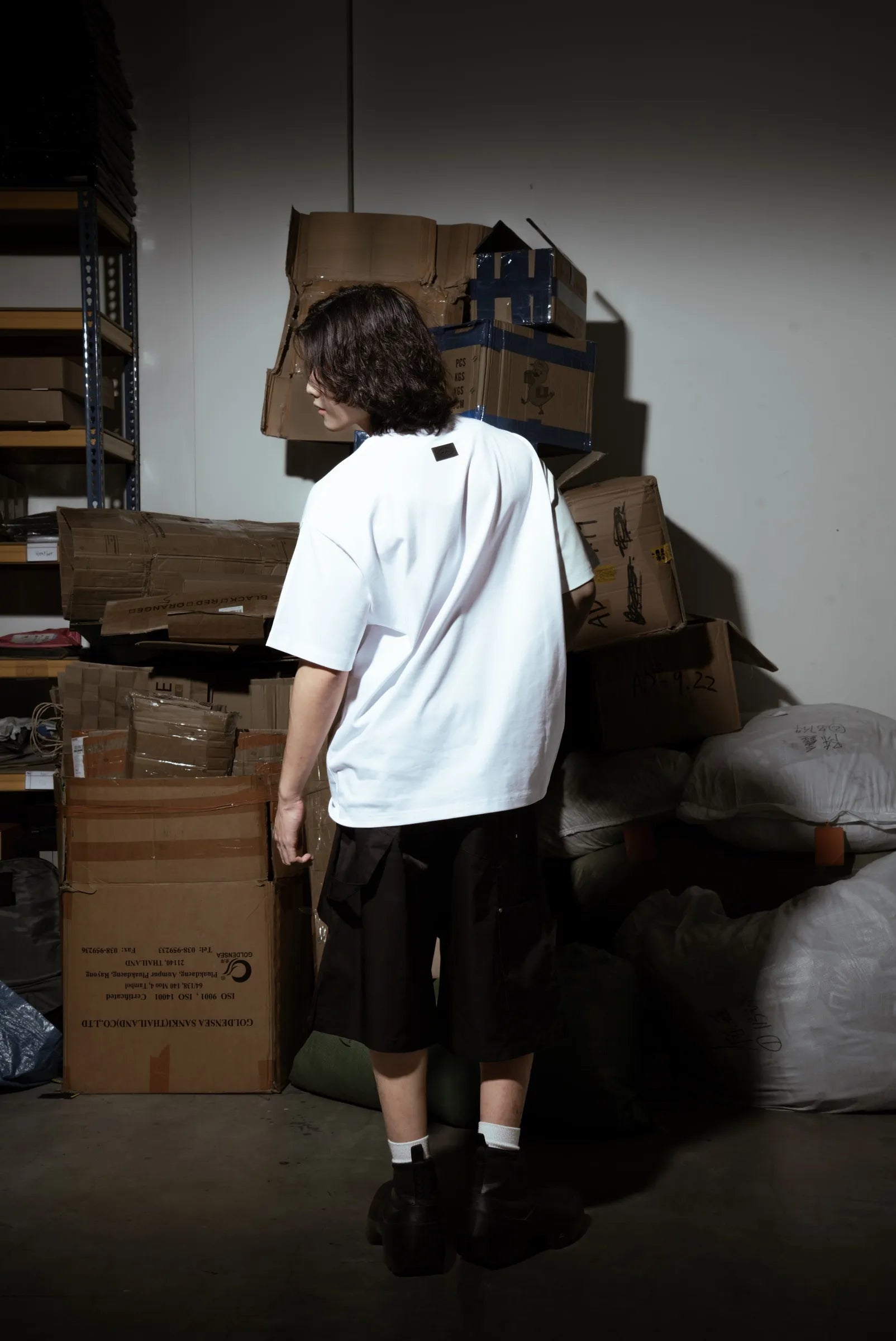 Smoke Logo Tee White