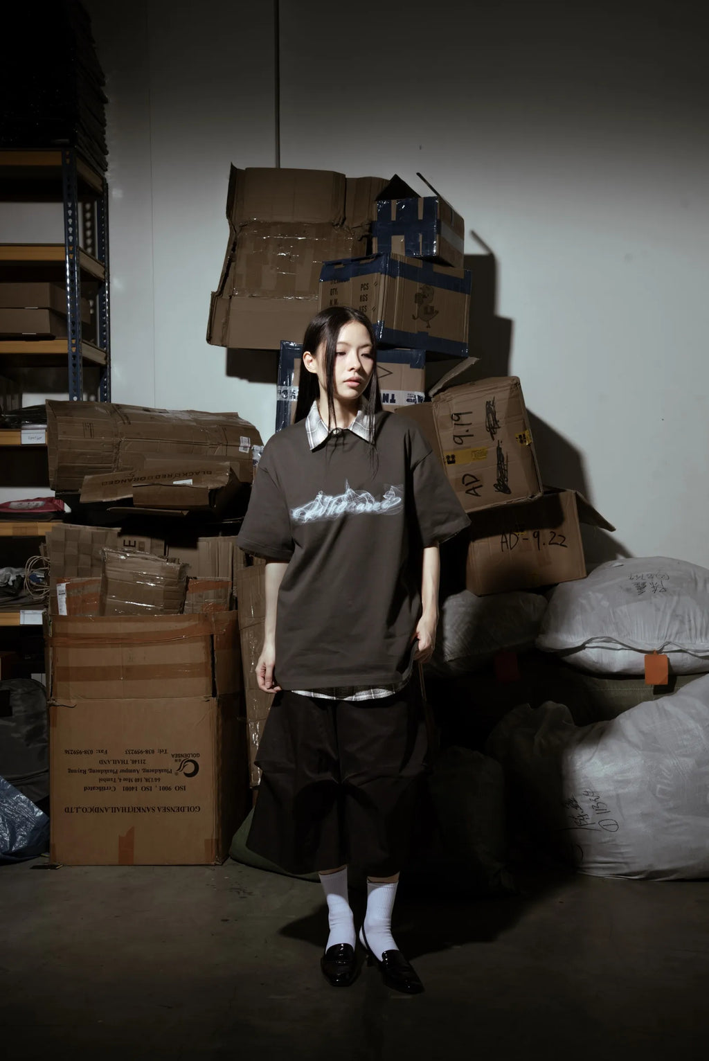 Smoke Logo Tee Off Black