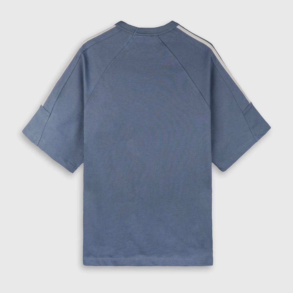 Distorted Whocares Logo Tee Ash Blue