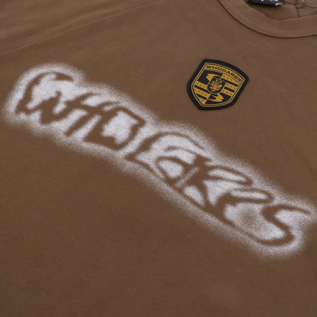 Distorted Whocares Logo Tee Brown