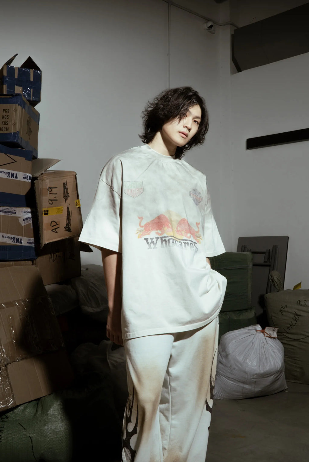 Washed Turbo Mode Tee Off White V2