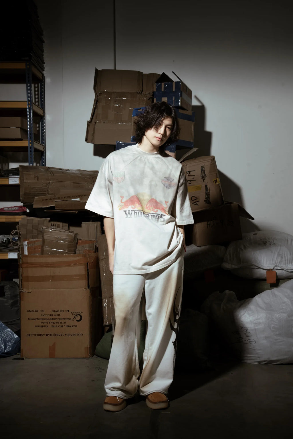 Washed Turbo Mode Tee Off White V2