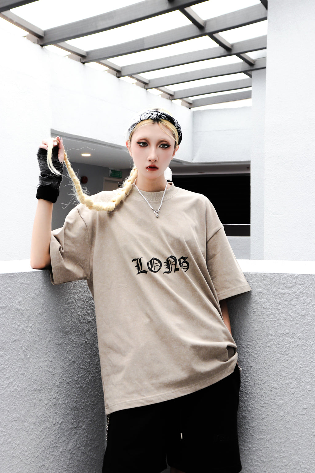 Dark Dragon Stoned Wash Tee Khaki