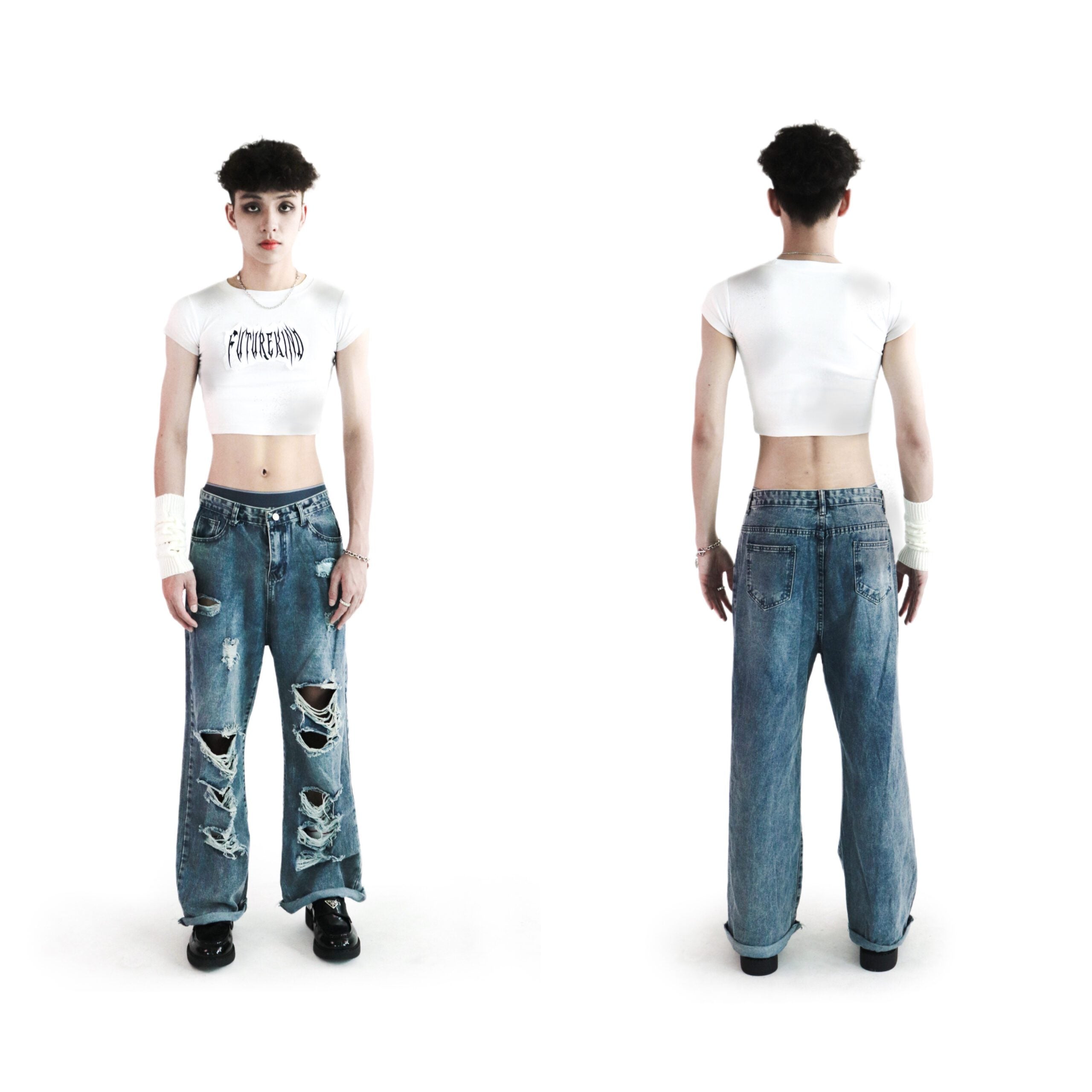 Sand Structure Crop Top Khaki