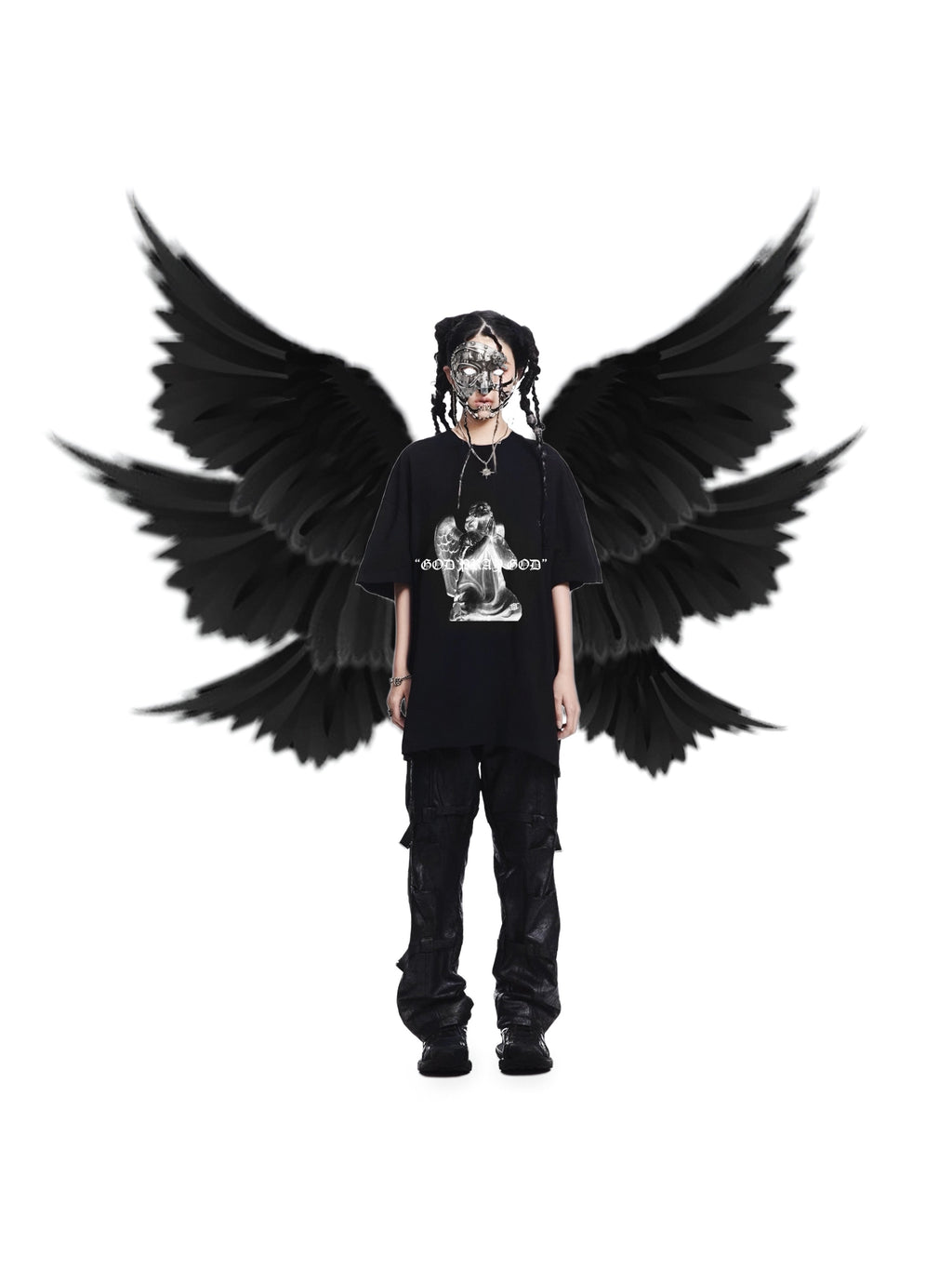 Ghost God Pray God Tee Black