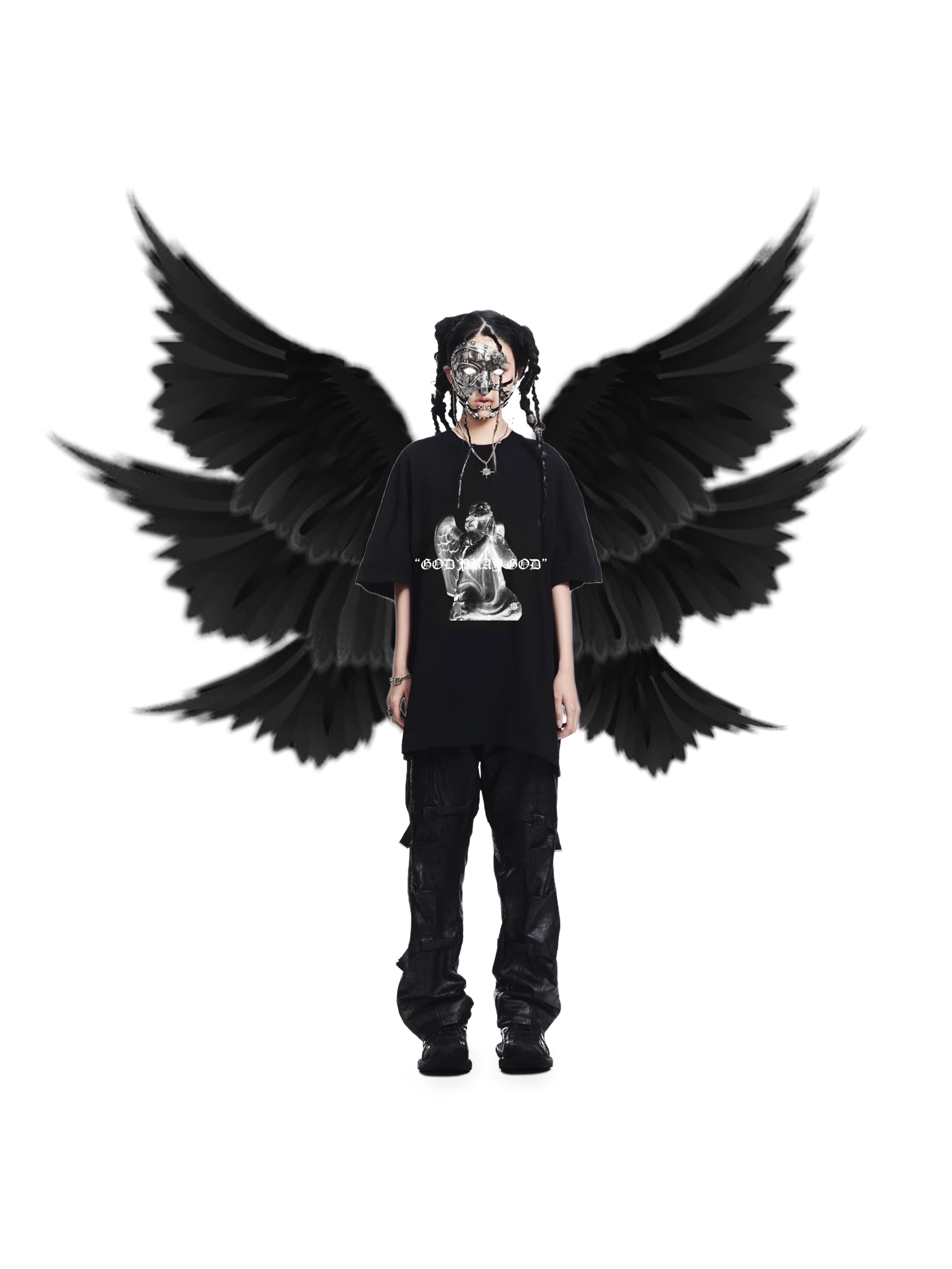 Ghost God Pray God Tee Black