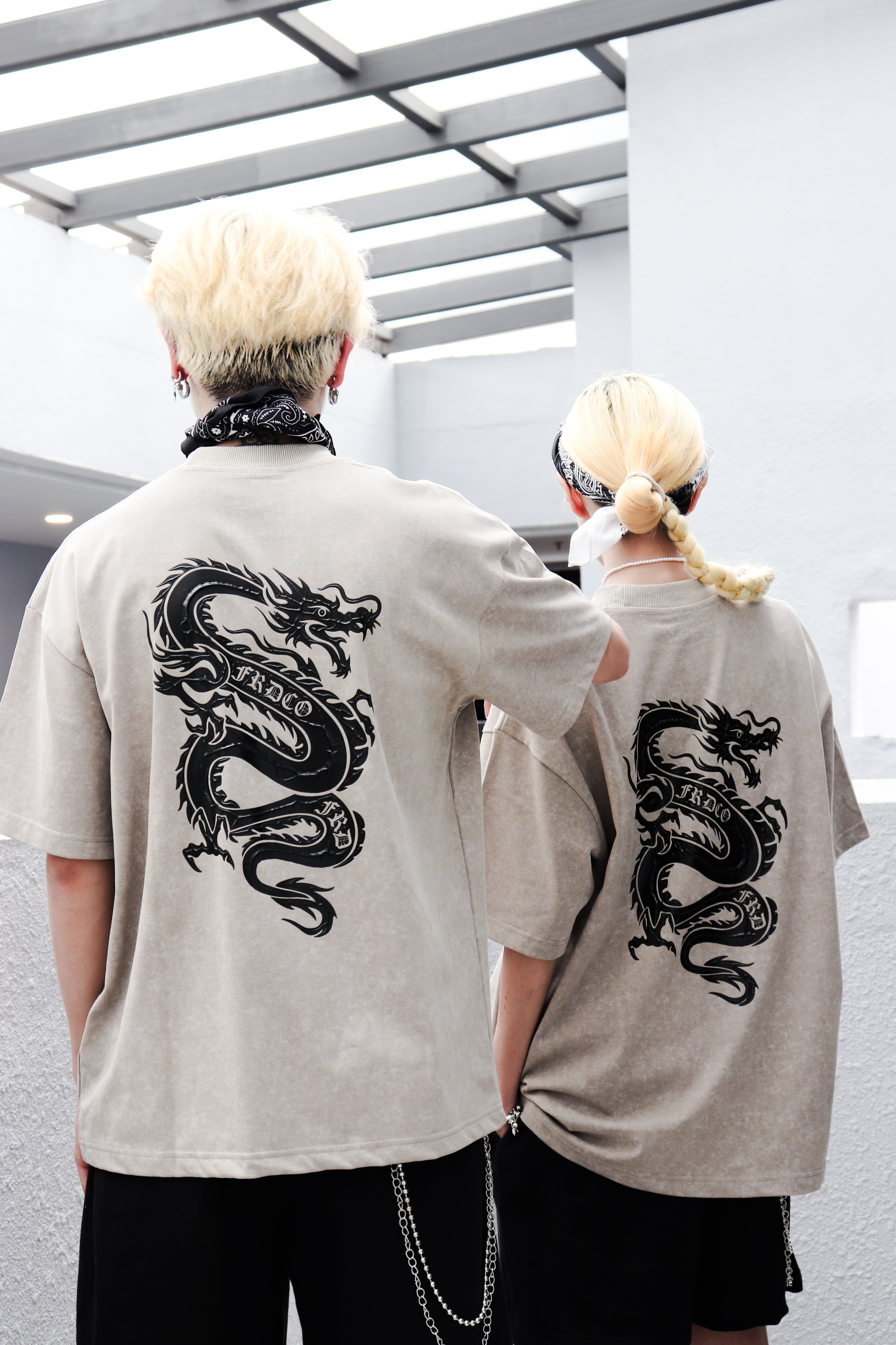 Dark Dragon Stoned Wash Tee Khaki