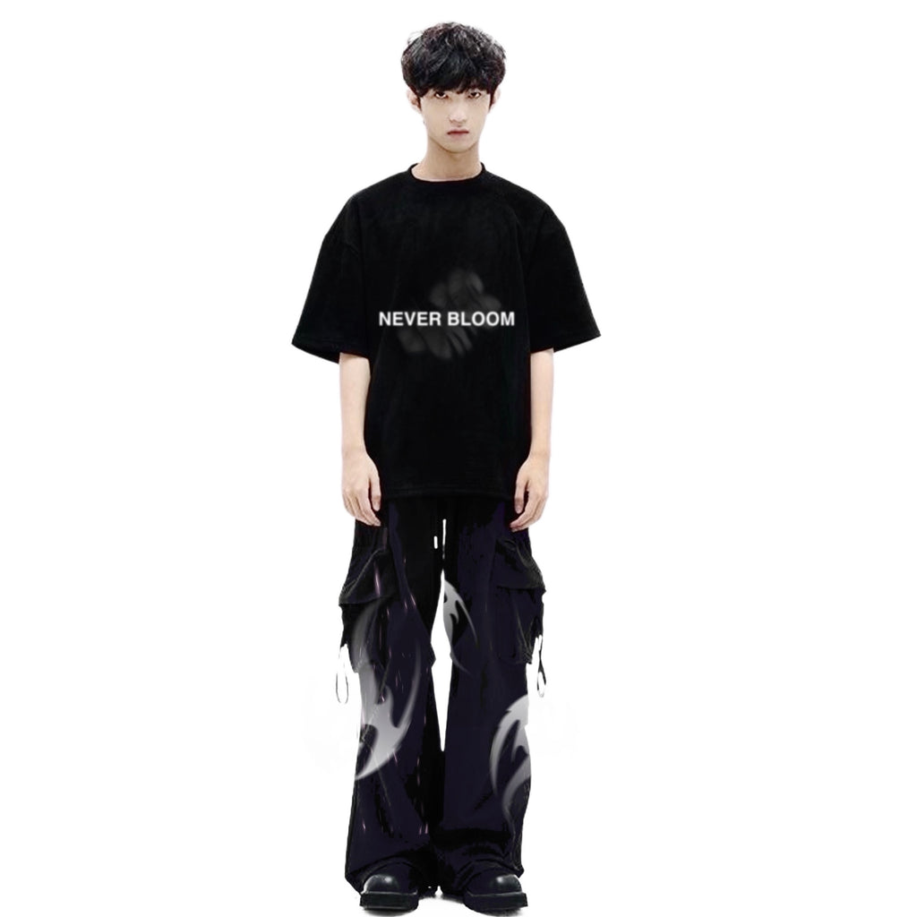 Never Bloom Logo Tee Black