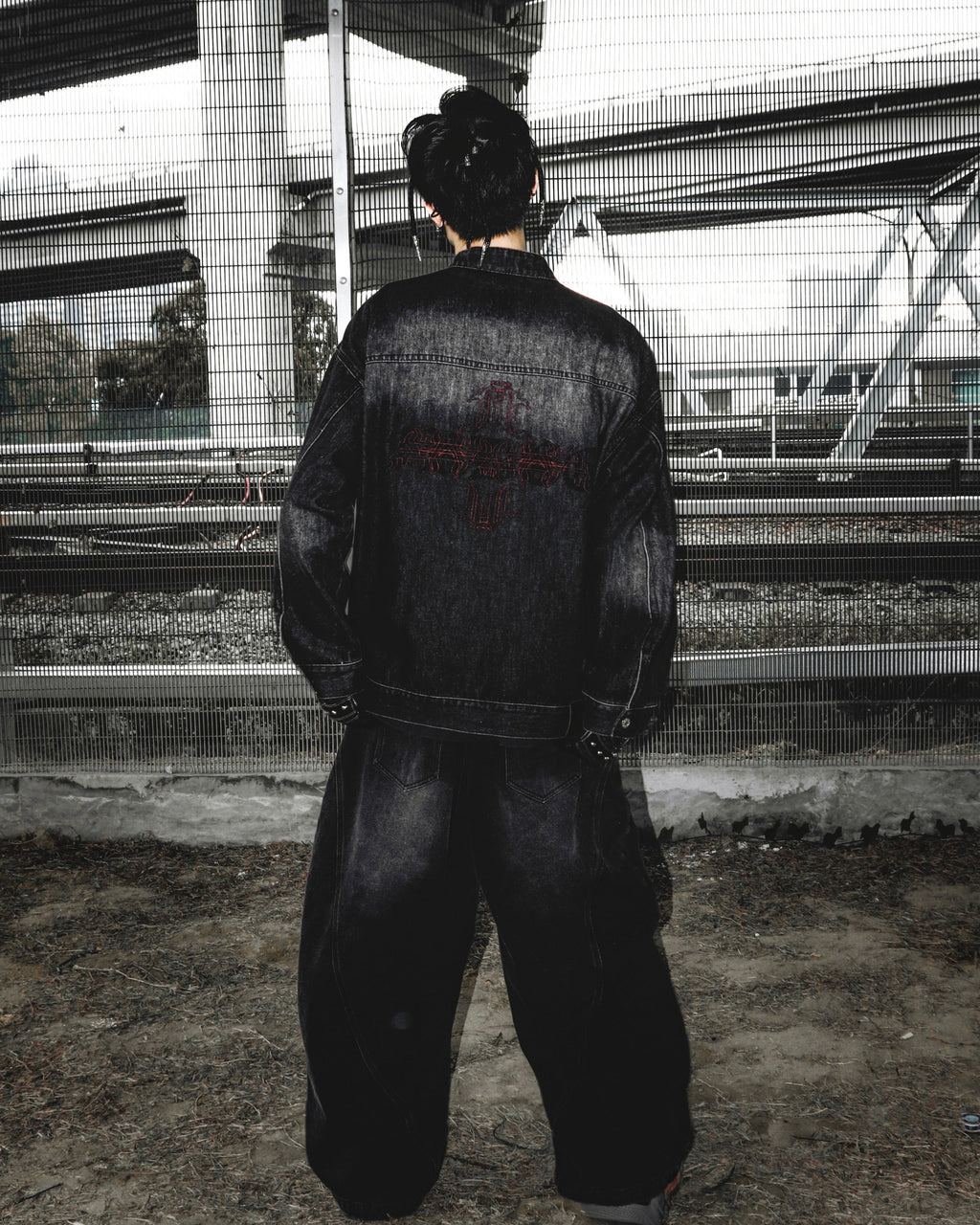 Aura Denim Jacket Black