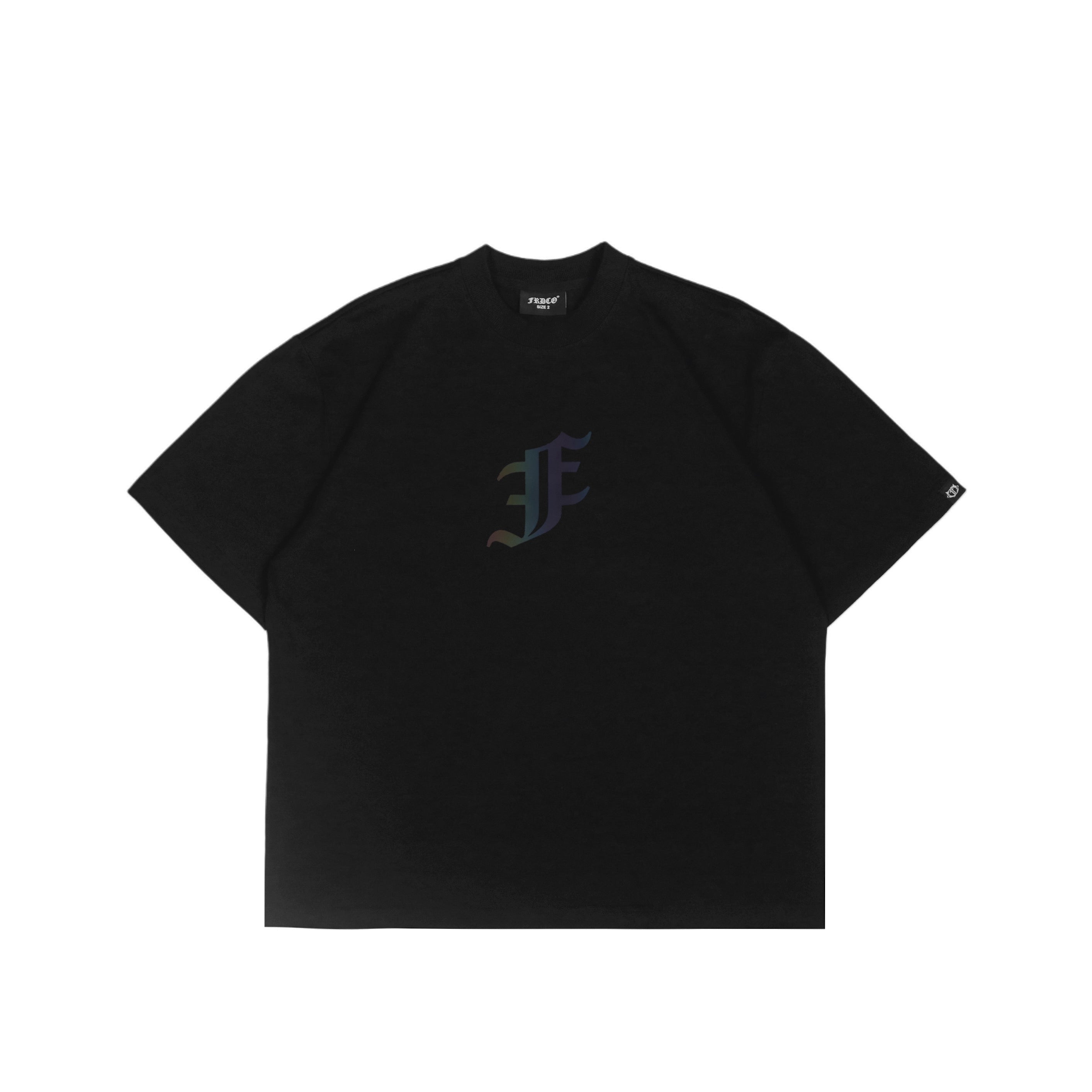Rainbow Reflective Dragon Aura Tee Black