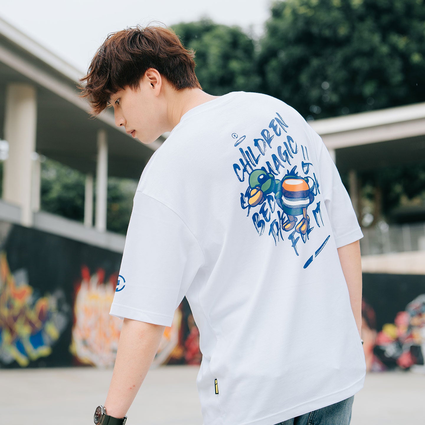 Balloon Duck Oversized Tee White