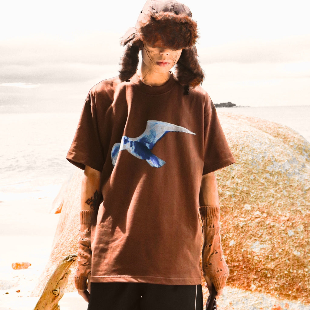 Demons Dust Bird Logo Tee Brown
