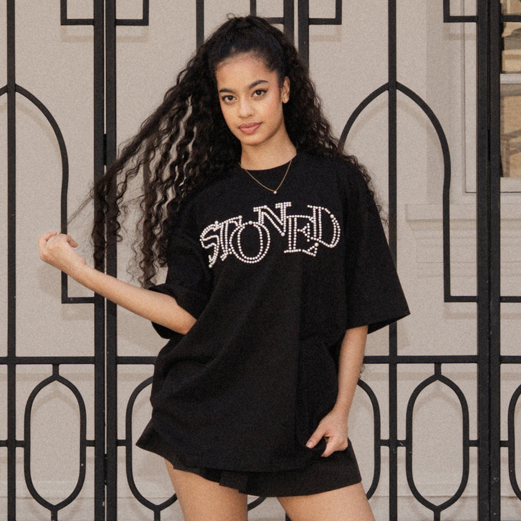 Blessed26 : Finish Pearl Logo Tee Black