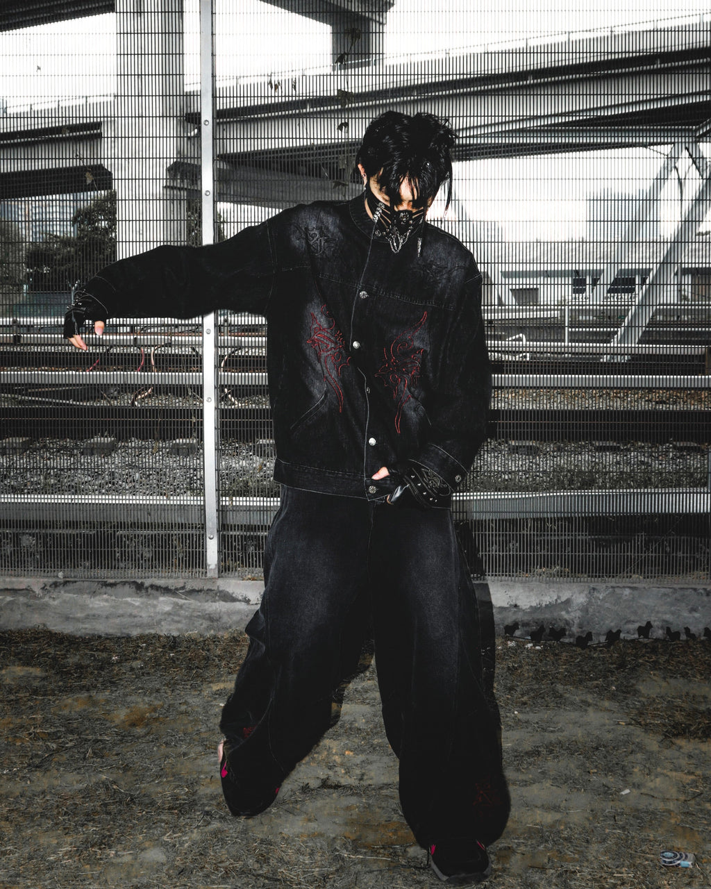 Aura Denim Jacket Black