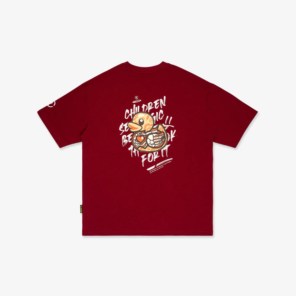 Children See Magic Broad Tee - Wine Red