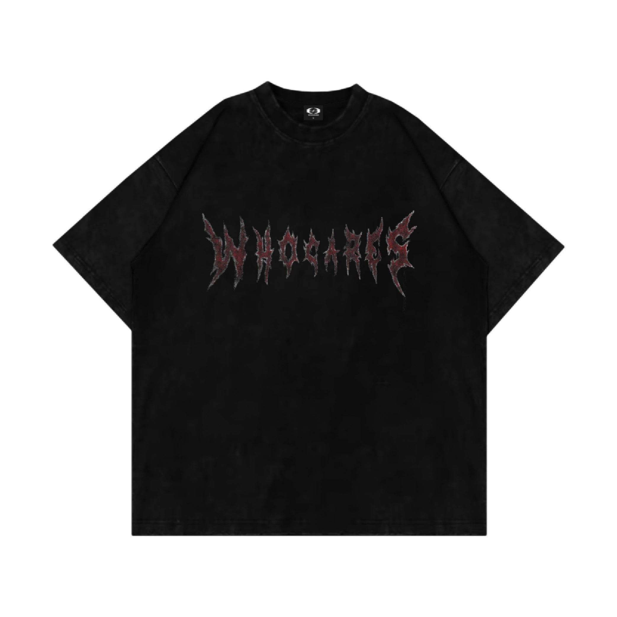 Distressed Eiffel Tower Tee Black