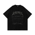 Distressed Multi Logo Tee Black