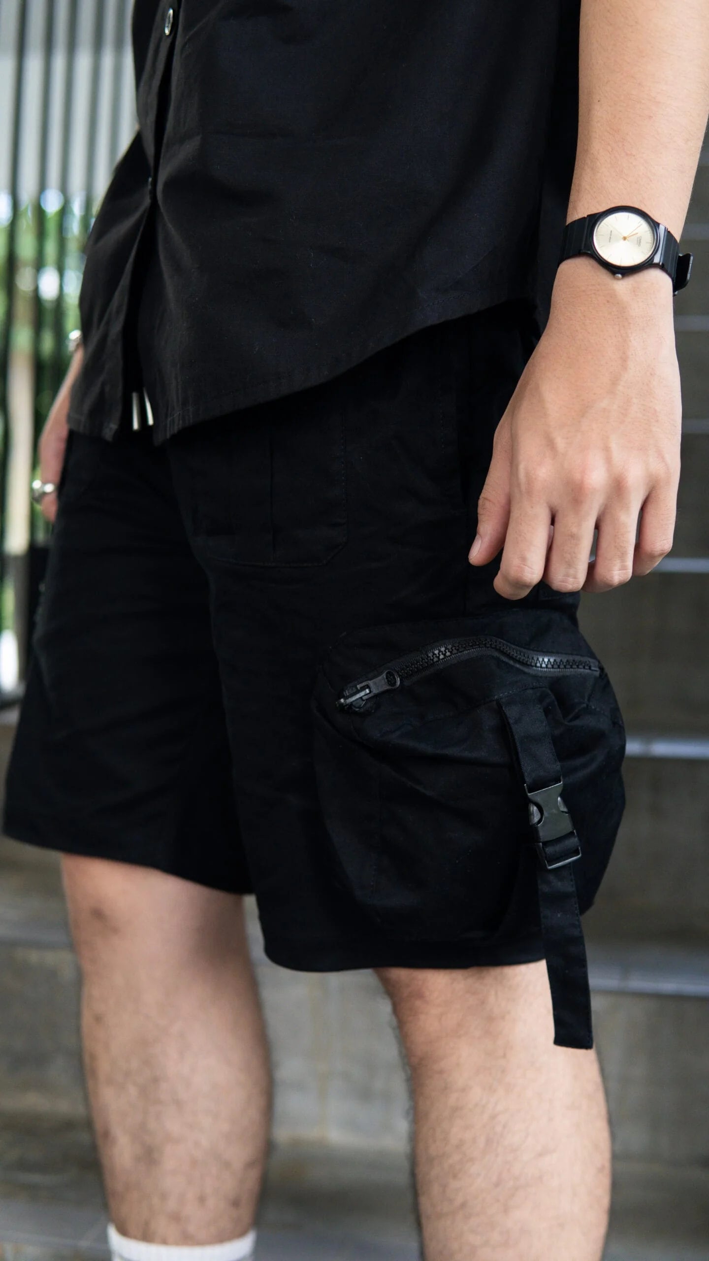 3D Pockets Cargo Short (Black)
