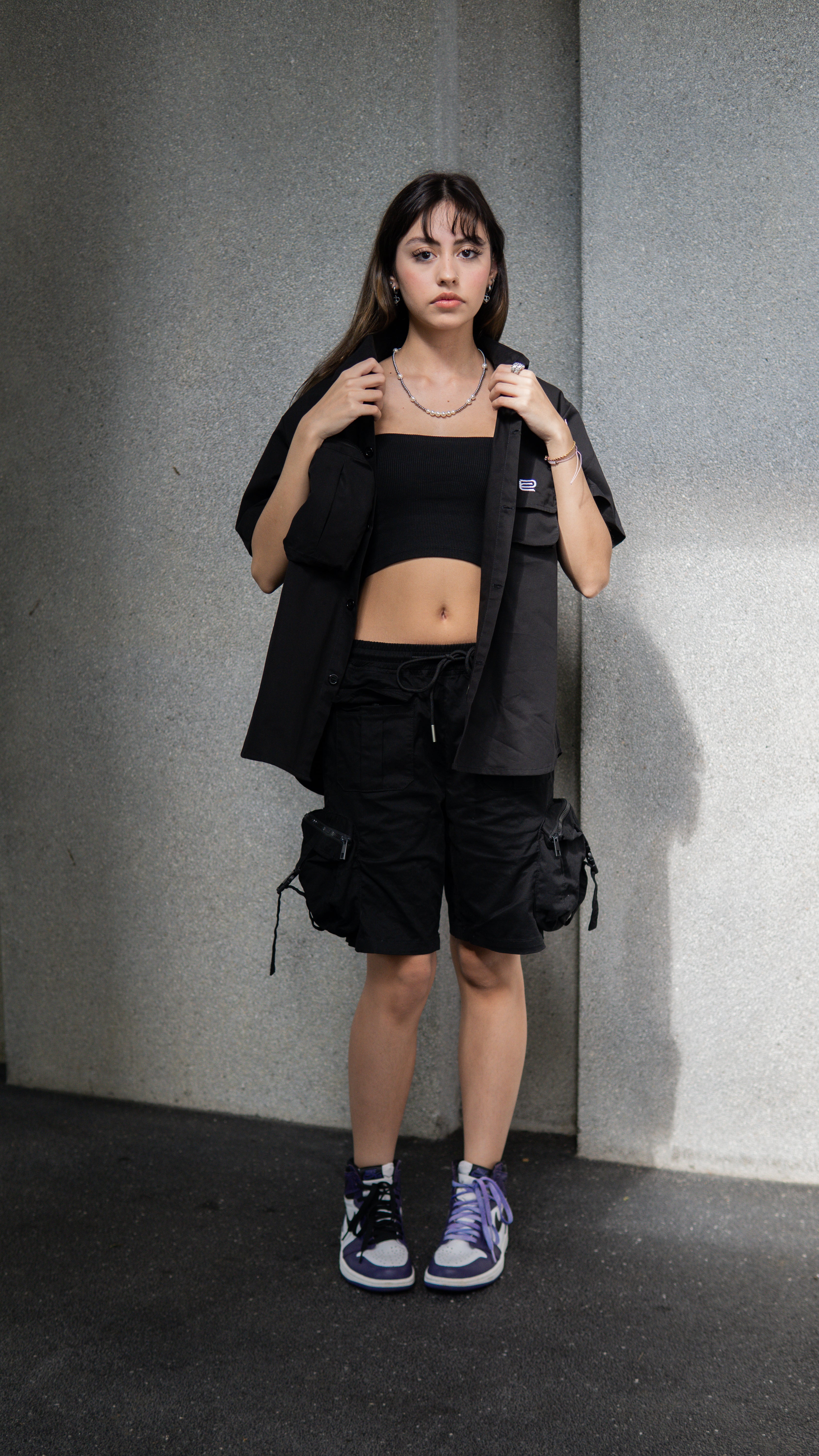 3D Pockets Cargo Short (Black)