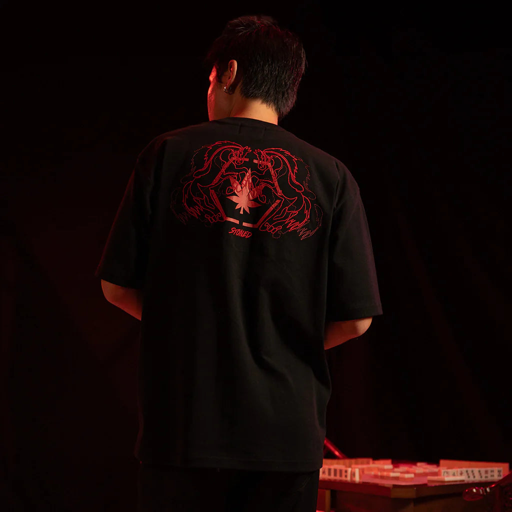 Dark Horse : Twin Horses Tee Black