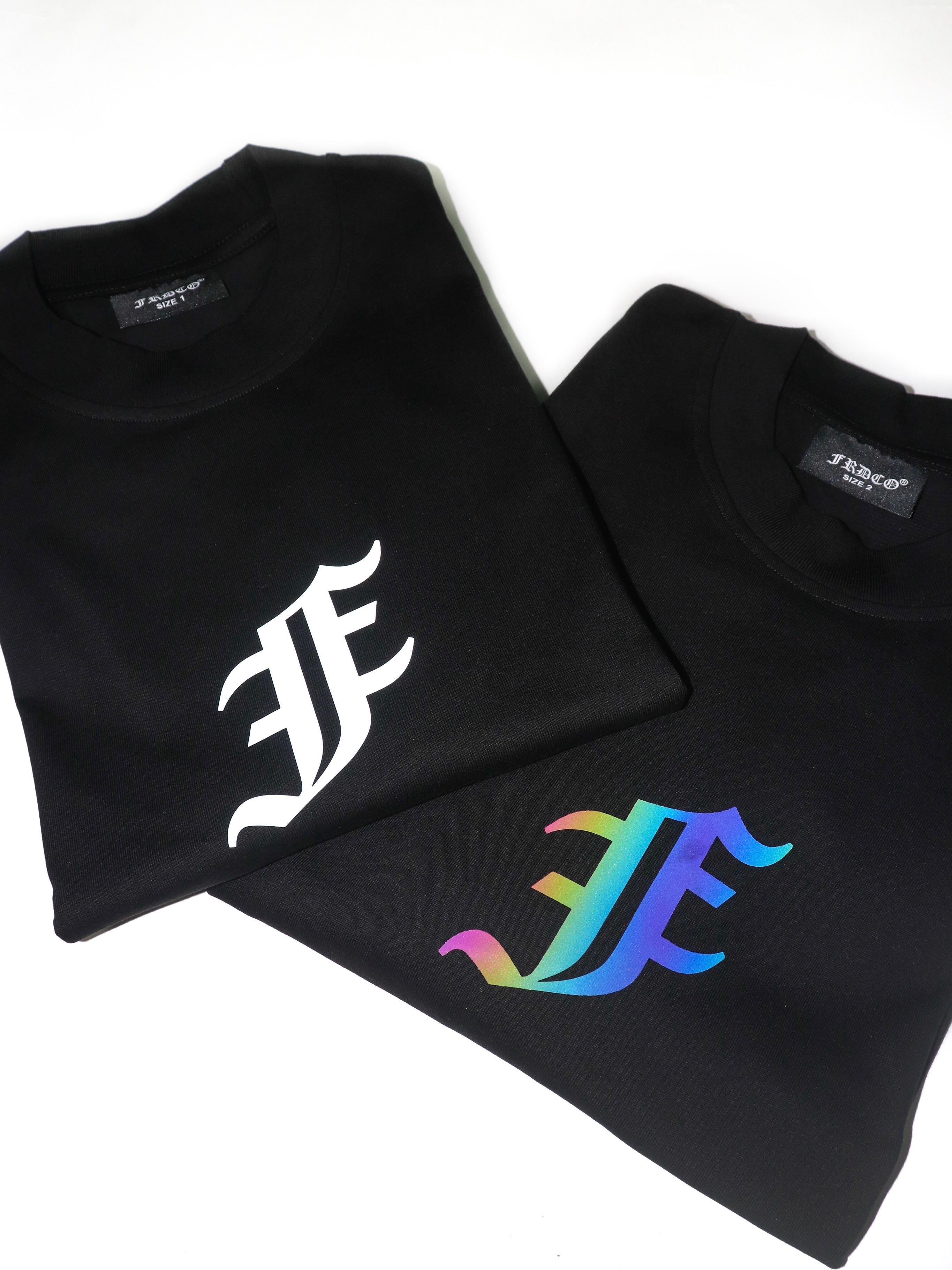 Rainbow Reflective Dragon Aura Tee Black