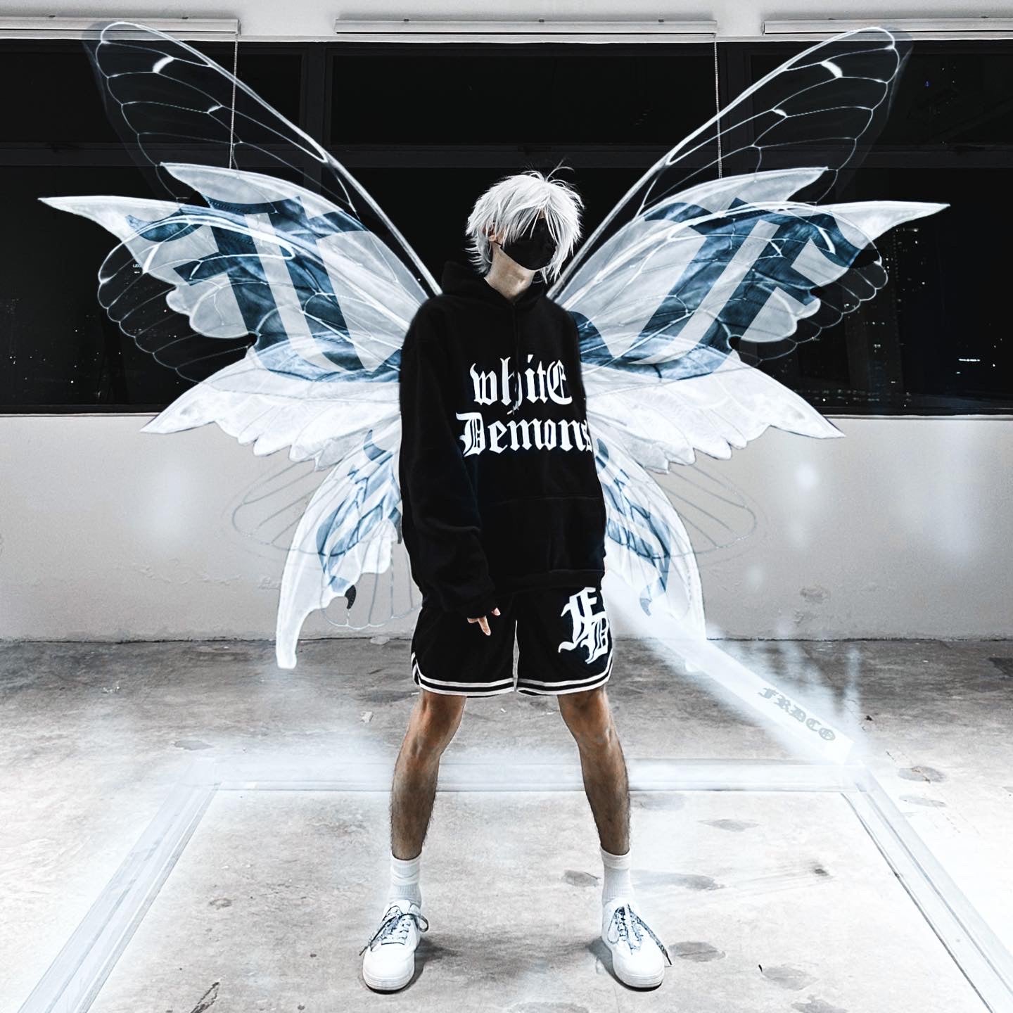 S23 White Demons Hoodie Black