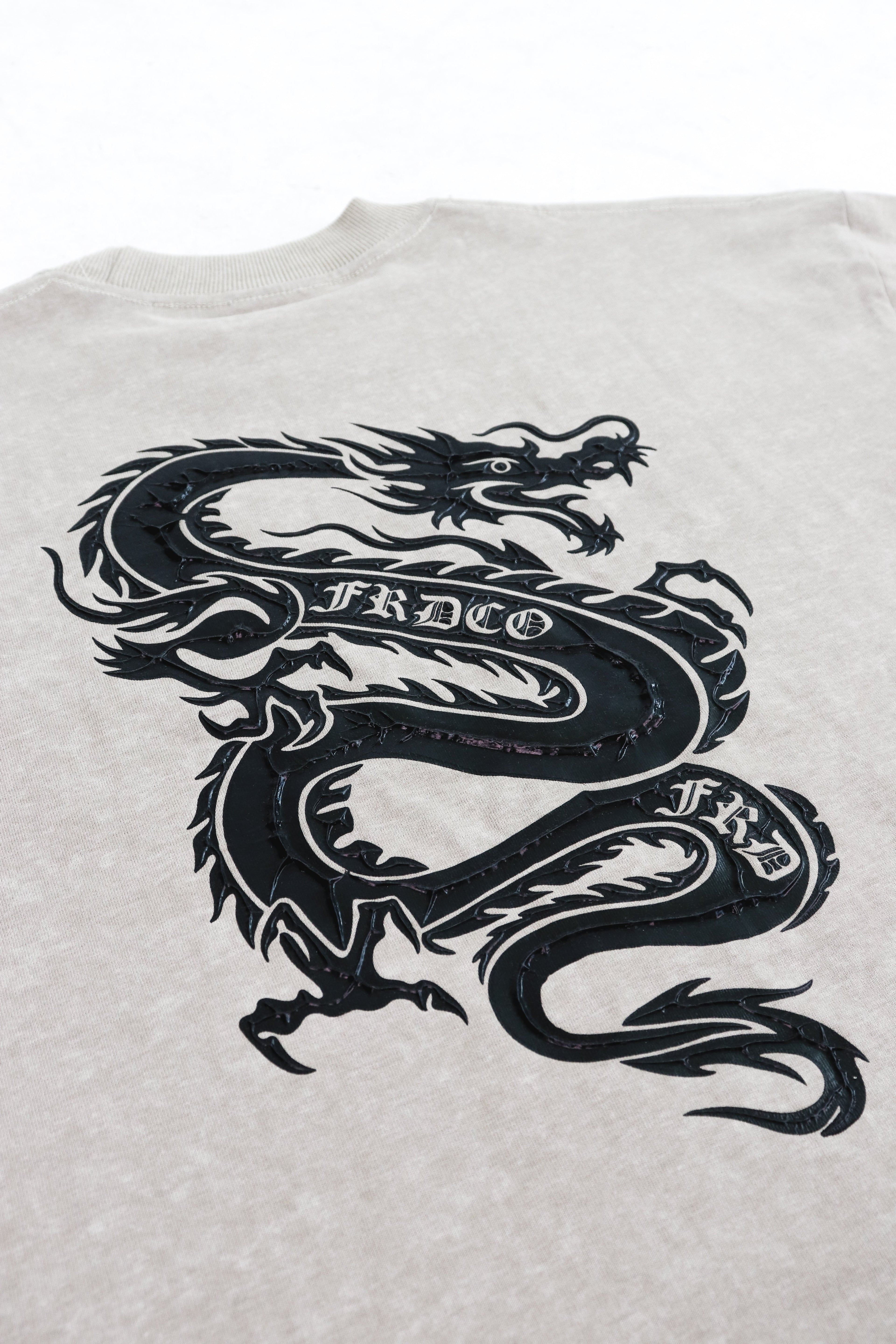 Dark Dragon Stoned Wash Tee Khaki