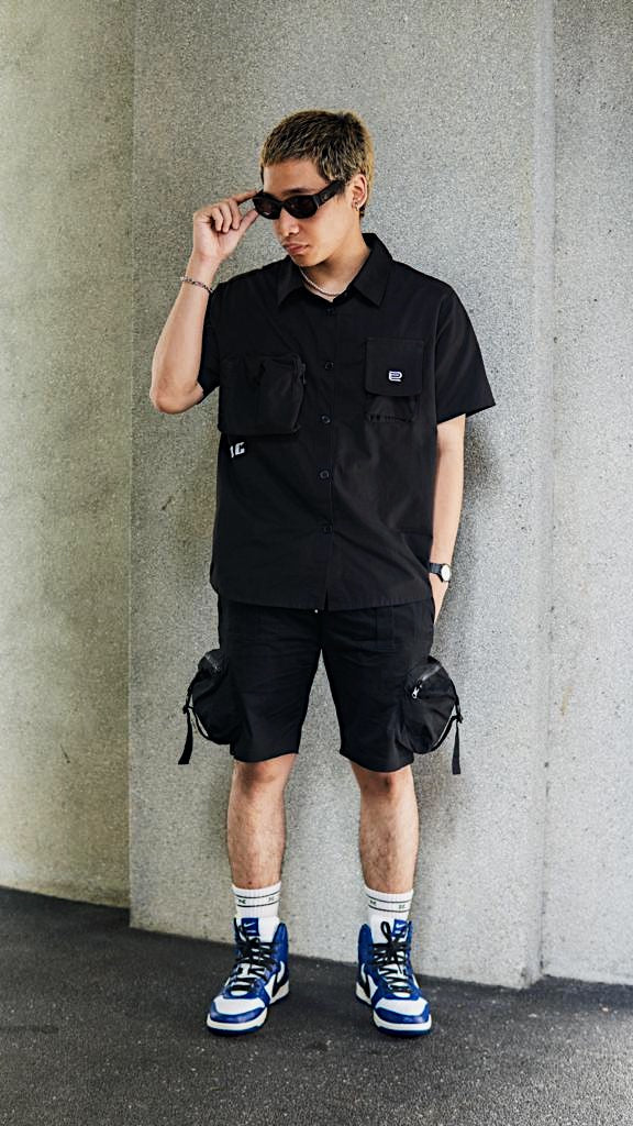 3D Pockets Cargo Short (Black)