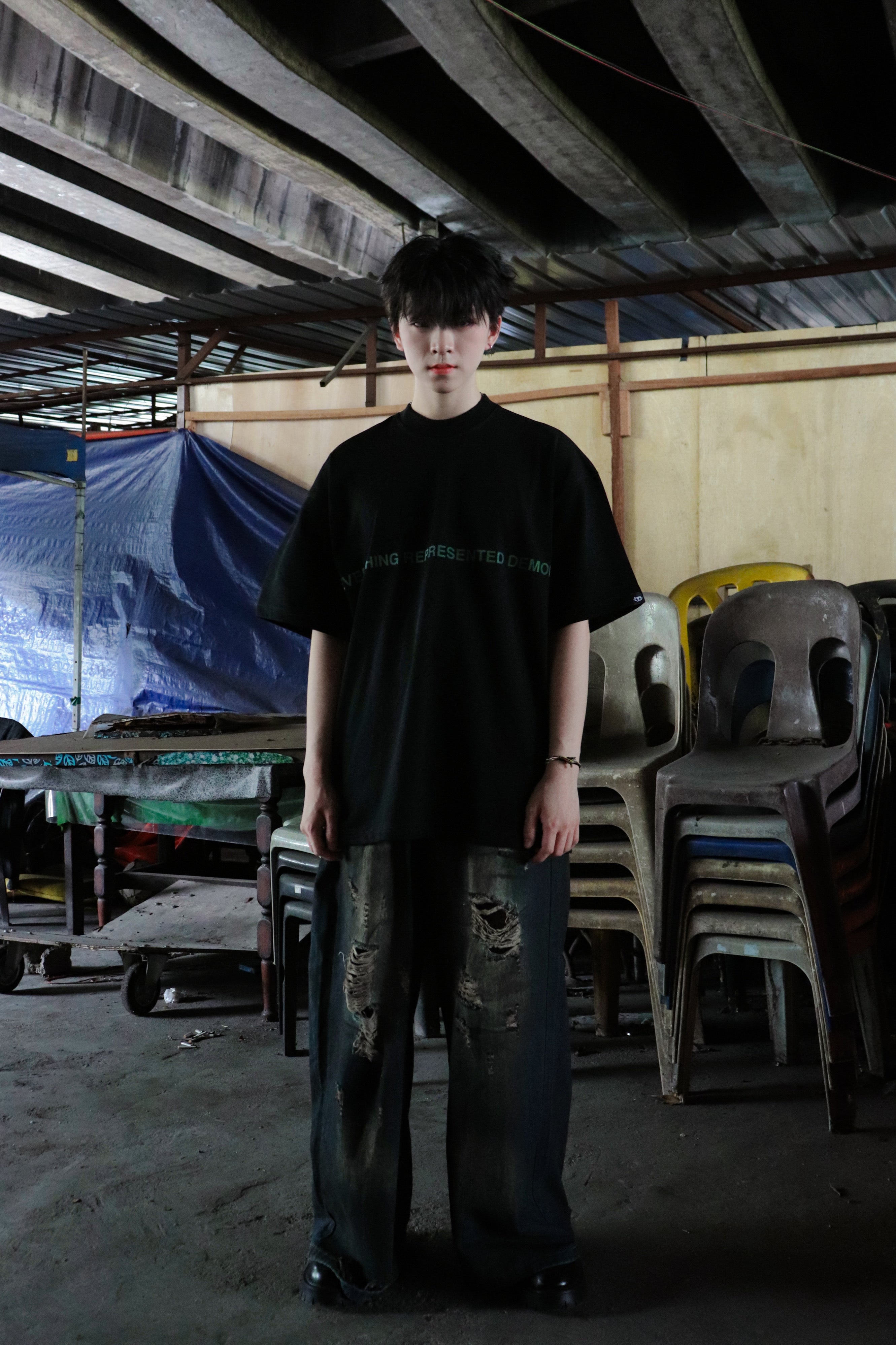SS25 Rainbow Essential Tee Black