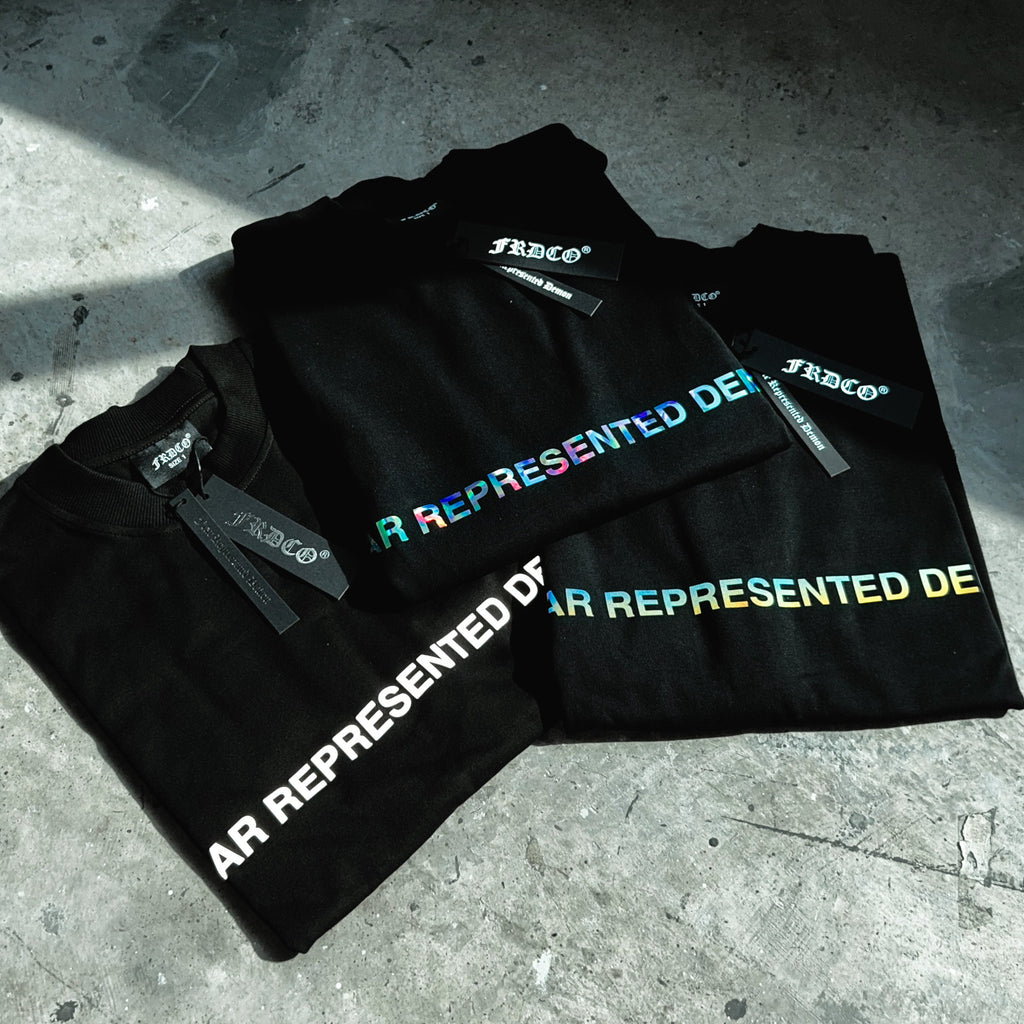 BD23 Rainbow Reflective Tee Black