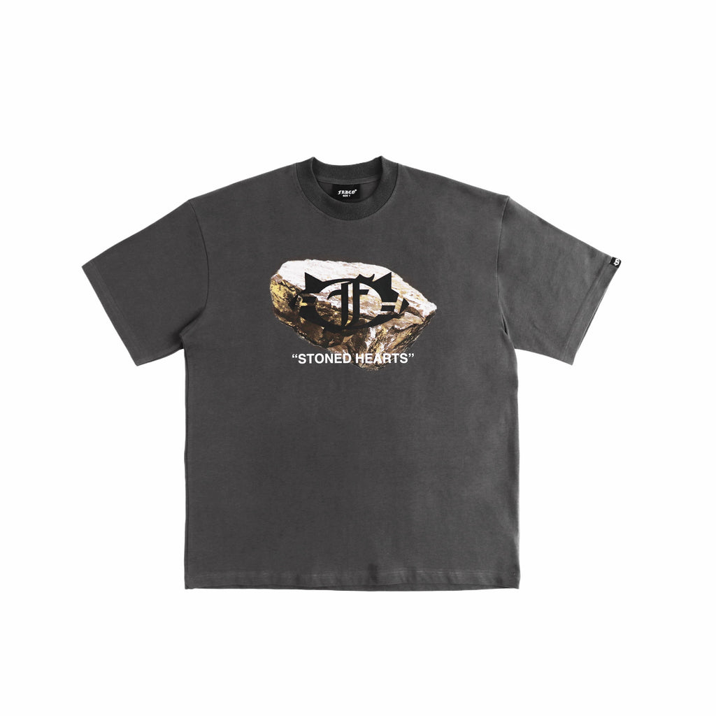 Stoned Hearts Tee Grey