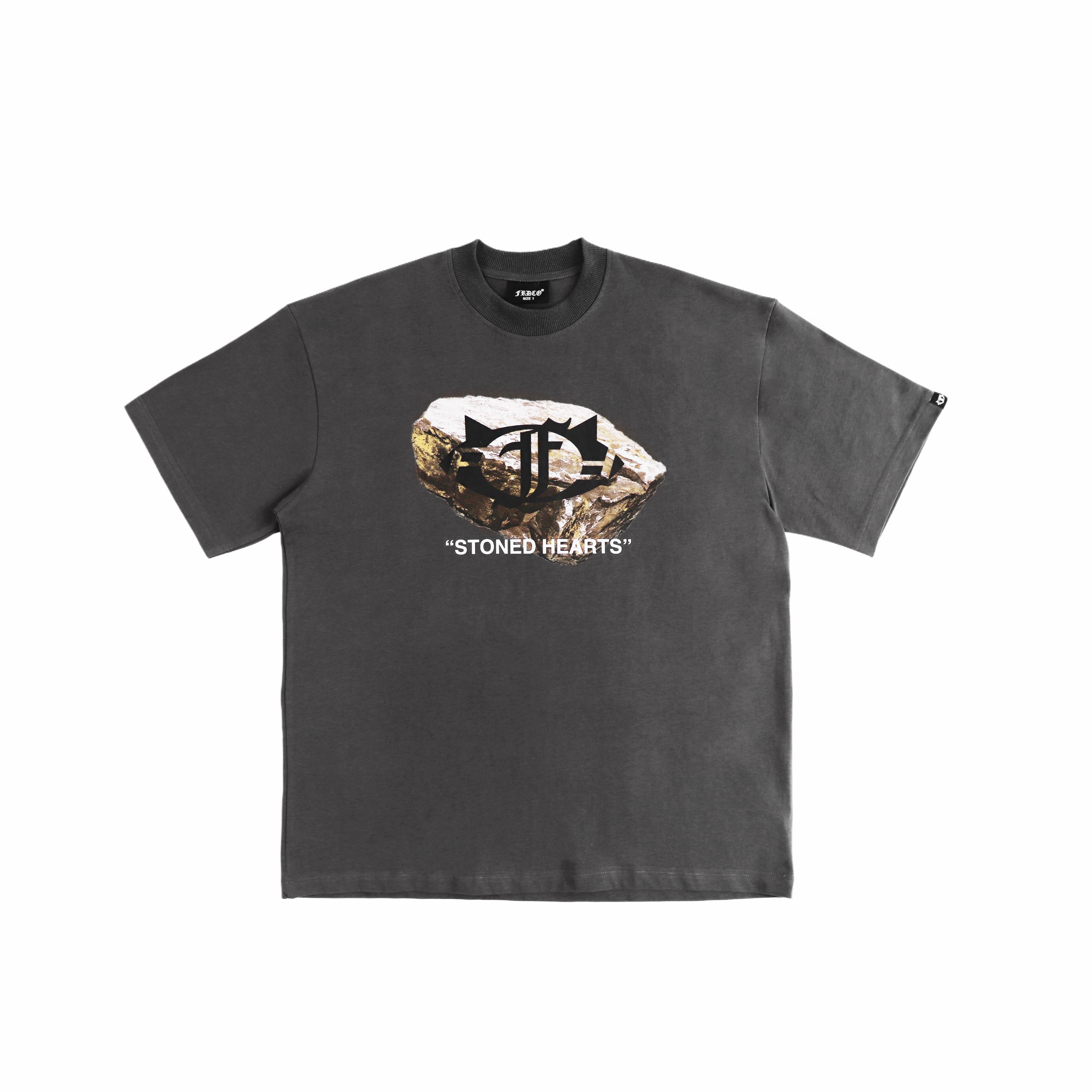 Stoned Hearts Tee Grey