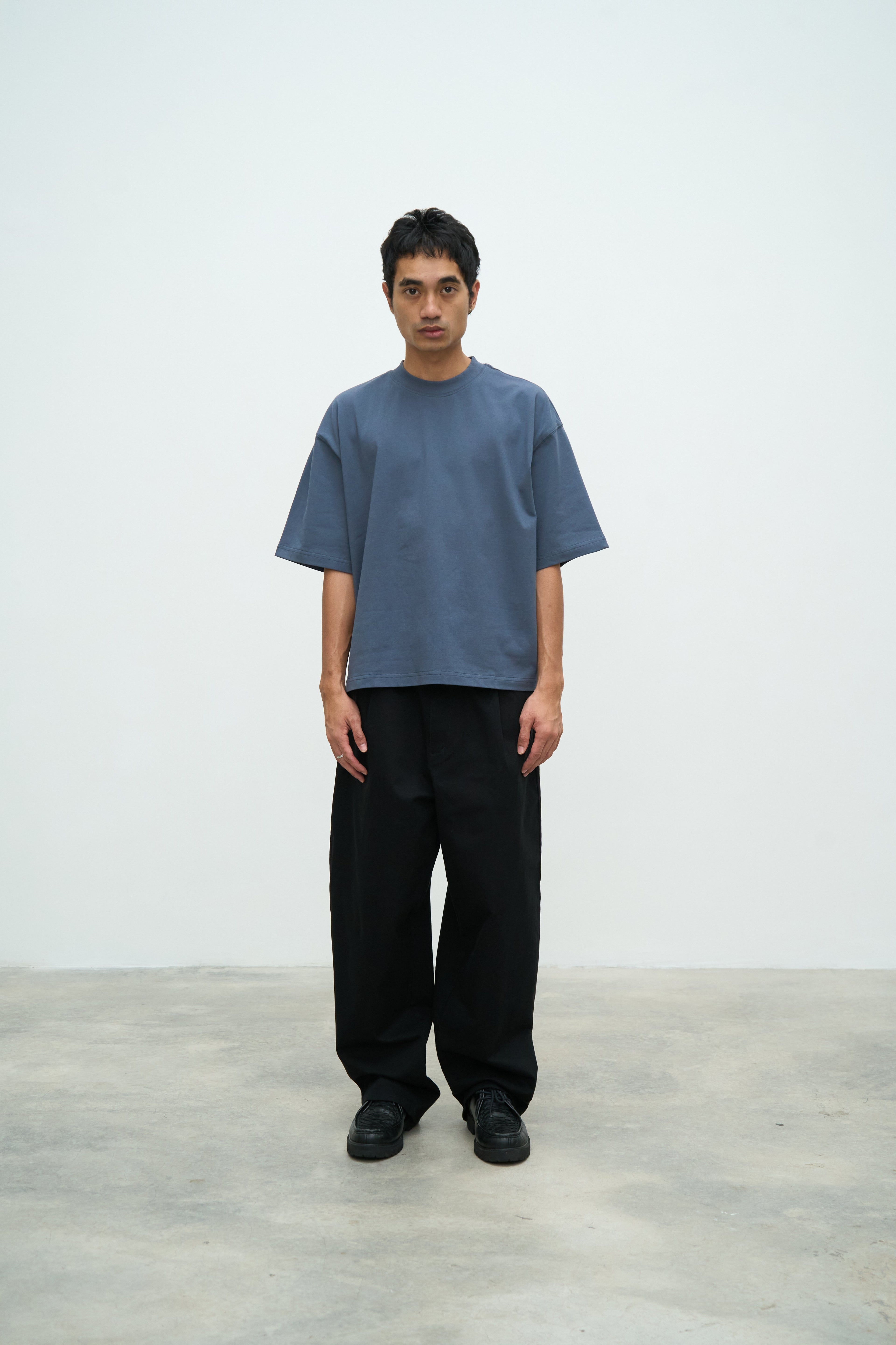 Essential Crop Tee - Midnight Blue