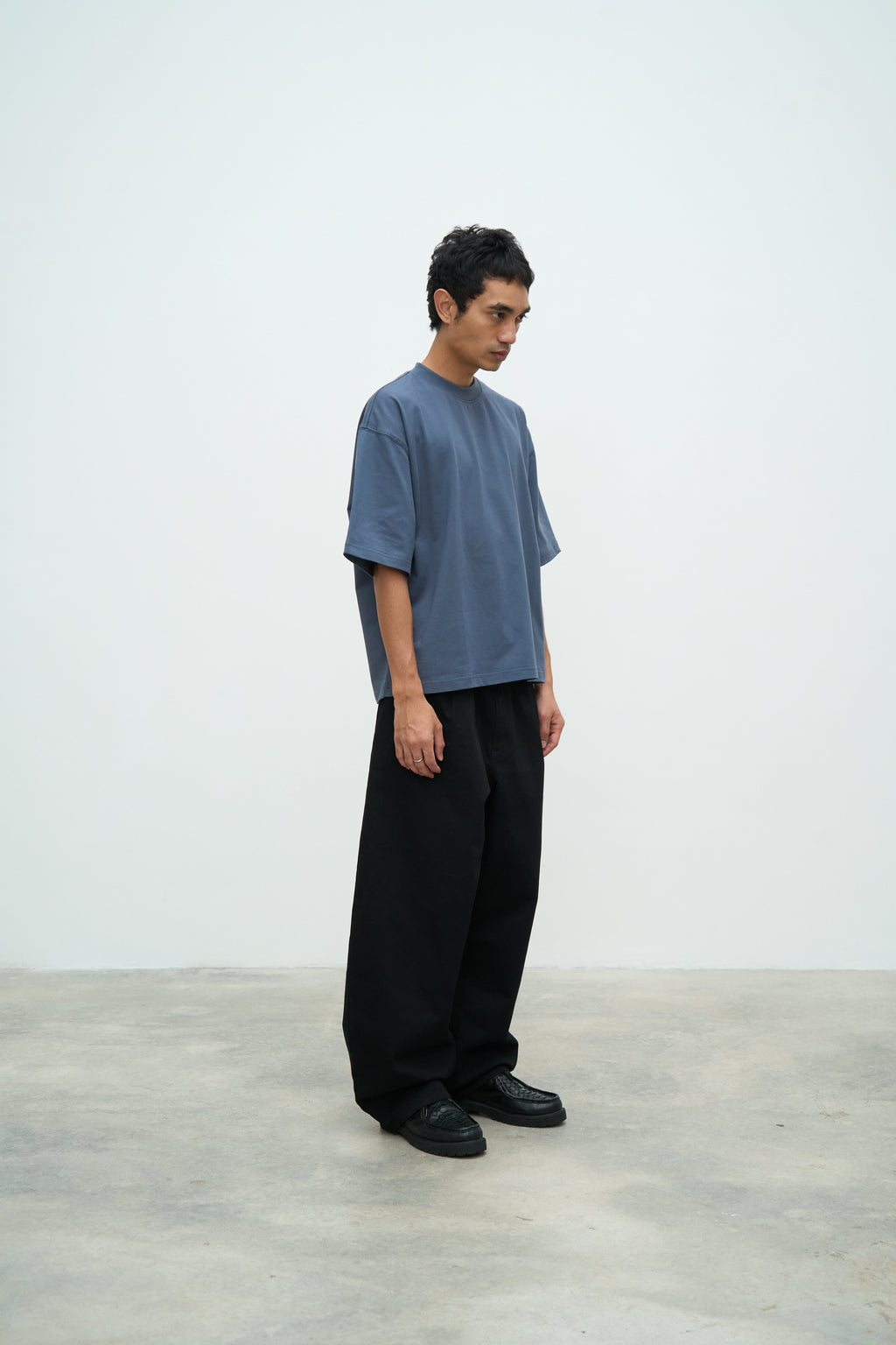 Essential Crop Tee - Midnight Blue